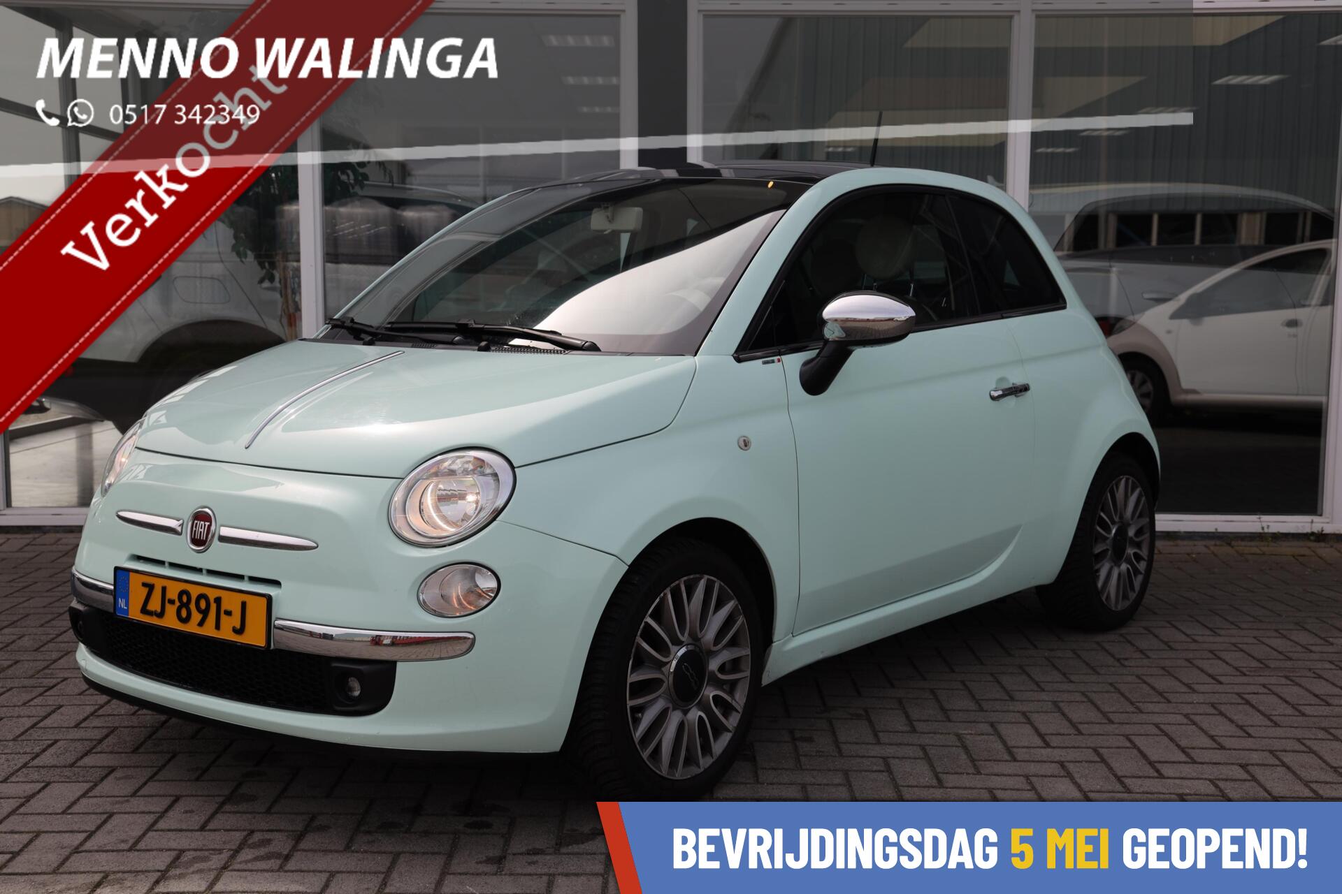 Fiat Fiat 500 0.9 TwinAir Turbo Popstar|Schuif/kanteldak|Airco|LMV|Elek. Ramen| 2014 - voorkant