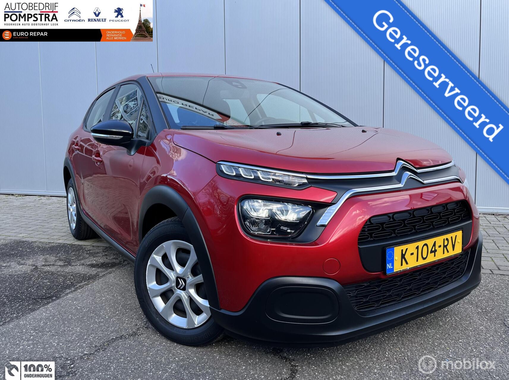 Citroen C3 1.2 PureTech 82 PK Live/AIRCO/CRUISE/DAB+ 2021 - voorkant
