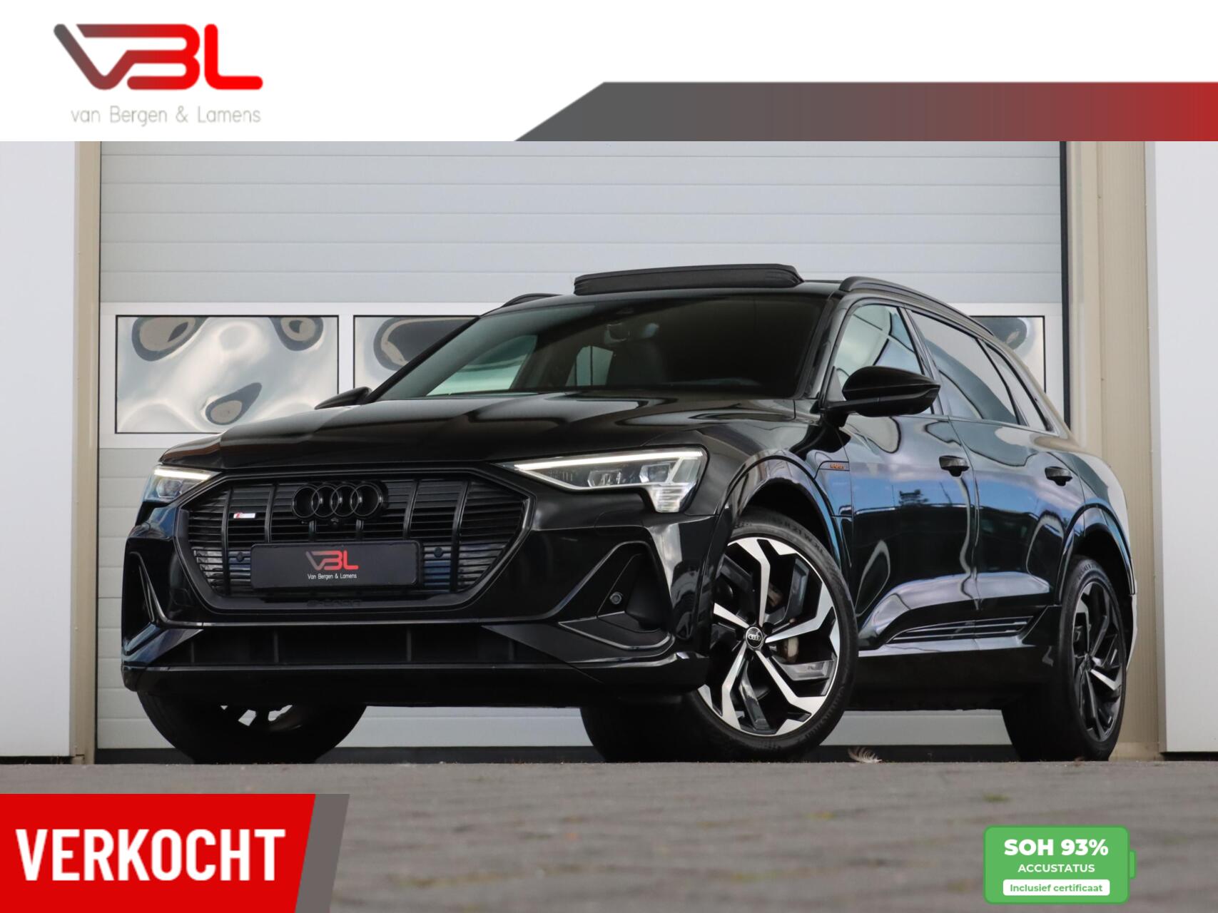Audi E-tron 55 quattro S edition 95 kWh | SOH 93% | Panoramadak 2022 - voorkant