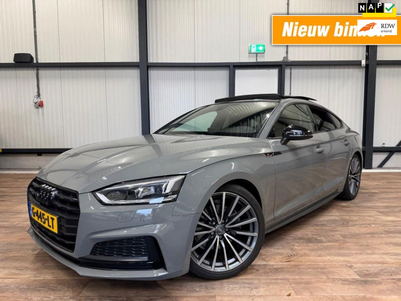 Audi A5 Sportback 35 TFSI Sport S-line black edition 2019 - voorkant