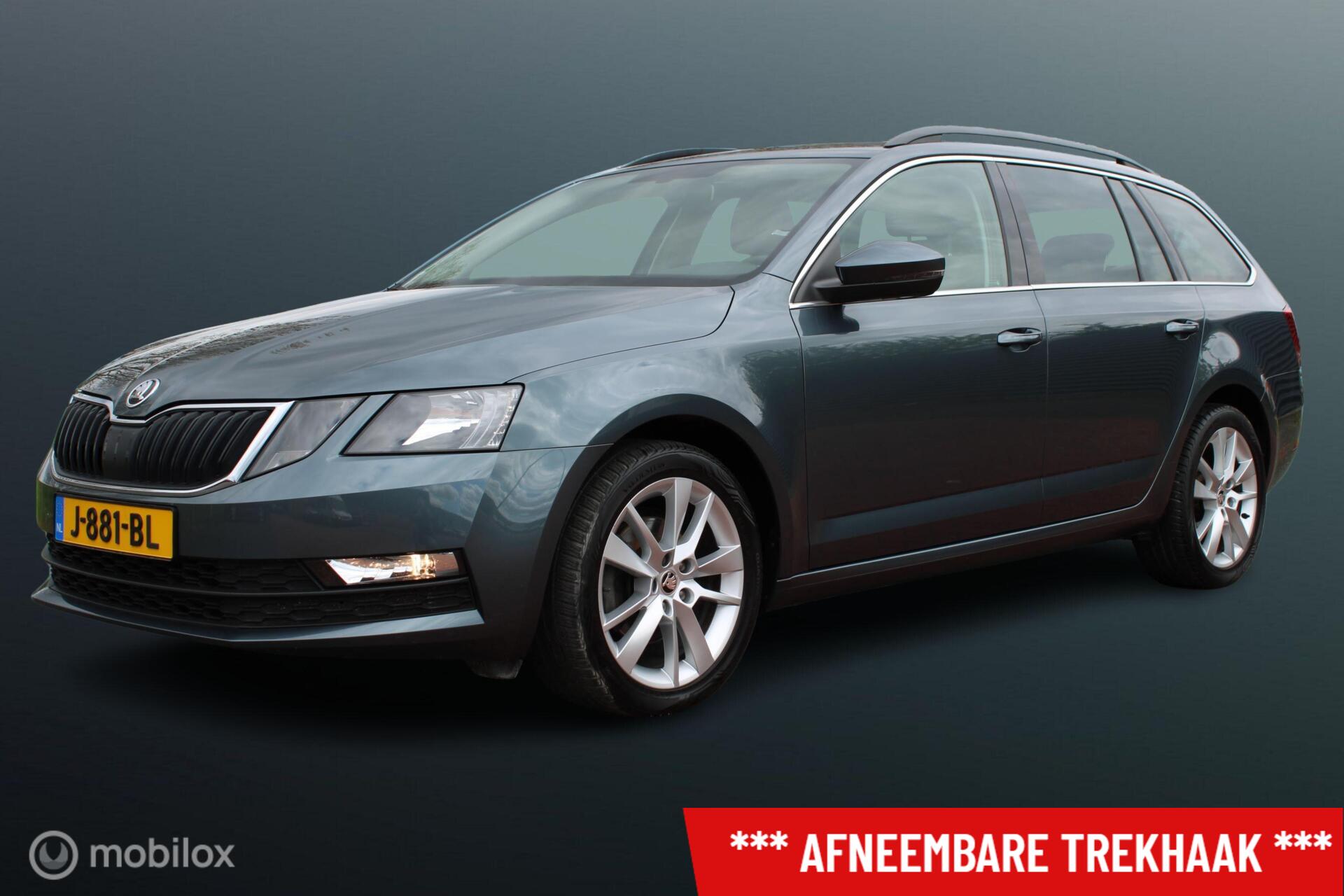 Skoda Octavia 1.0 TSI Greentech Business Edition Plus, Afneembare Trekhaak, Donker glas, 17 Inch LMV, Stoelverwarming, Cruise, Clima, Pdc voor + achter, Navi, App connect 2020 - voorkant