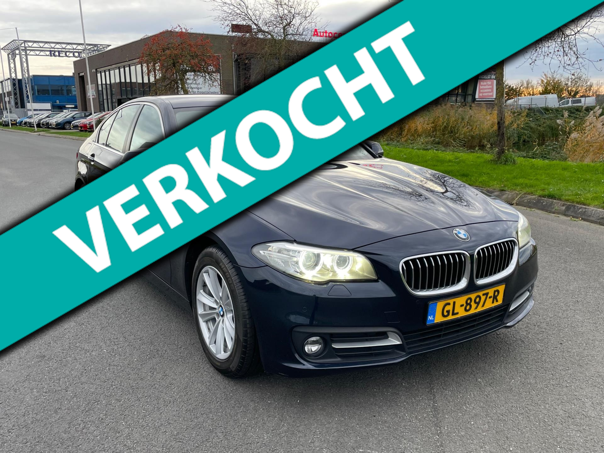 BMW 520i 520i High Executive Aut, Elektr stln, Stoelverw, Leder, Navi, Pdc, Cruise, Bluetooth, Geen import, Nap! 2015 - voorkant