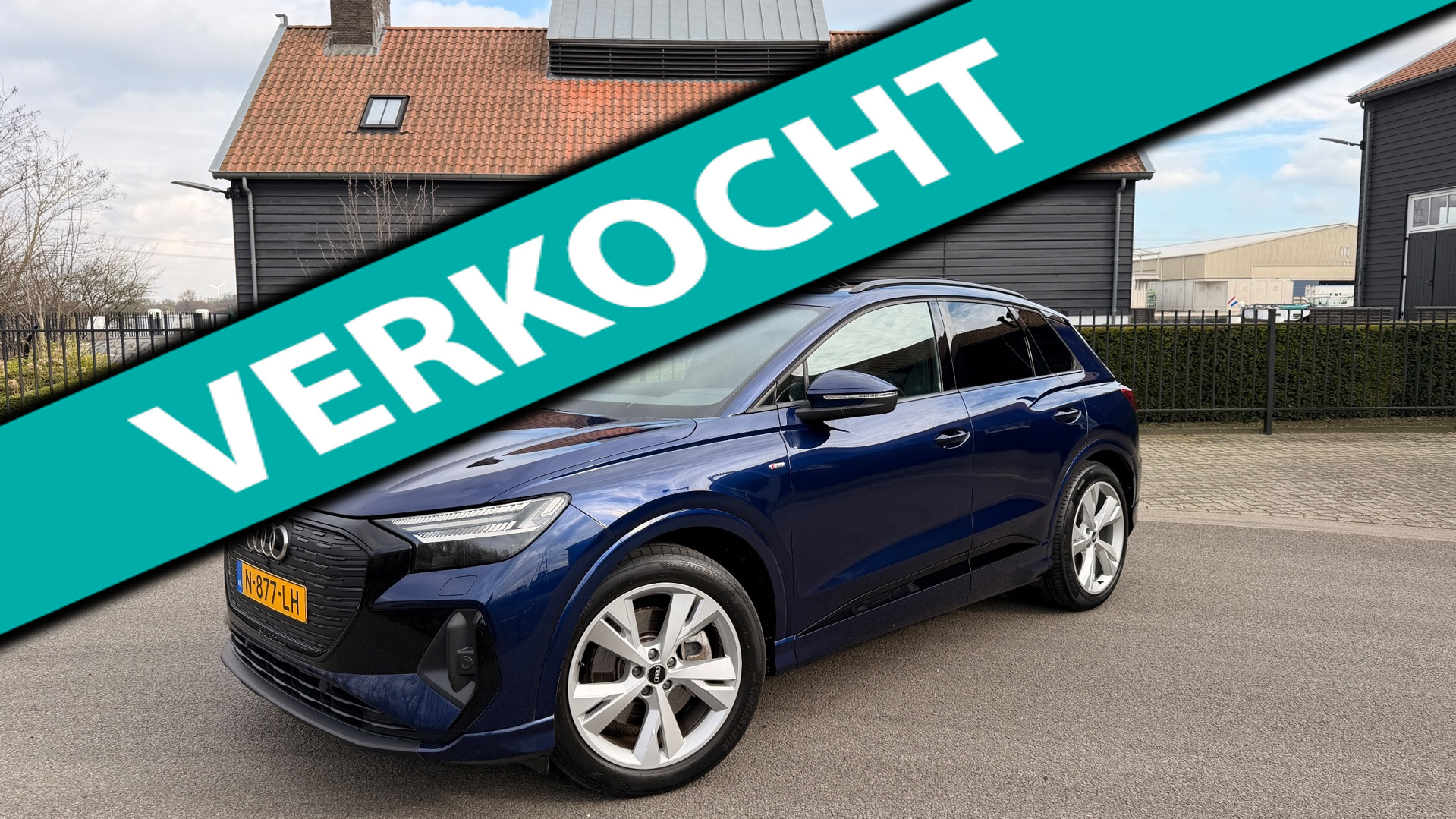 Audi Q4 40 E-tron 40 Edition S-Competition 77 kWh SOH 90% 2X S-LINE PANORAMADAK l MATRIX l CAMERA l ADAPT.CRUISE 2021 - voorkant