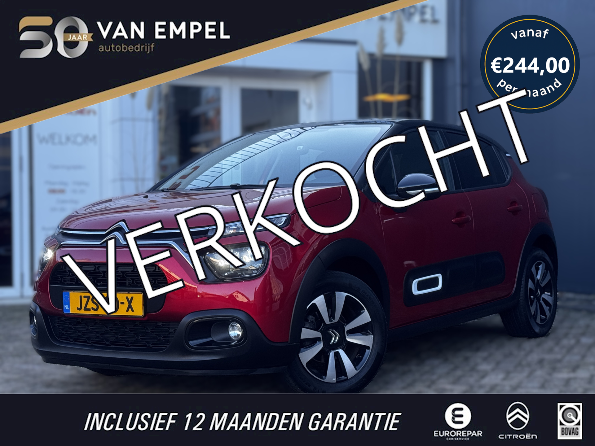 Citroen C3 1.2 PureTech Shine | Carplay | Parkeersensoren | Stoelverwarming | Climate control | DAB 2021 - voorkant