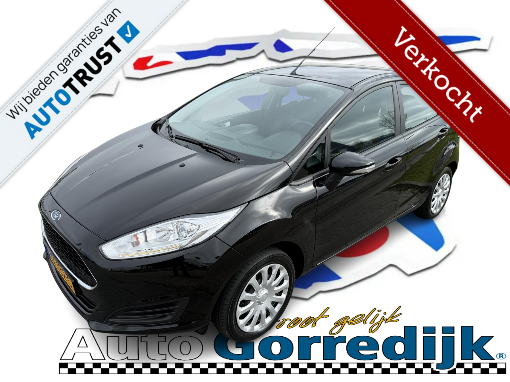Ford Fiesta 1.0 Style AIRCO,TREKHAAK 34.000 KM 2016 - voorkant