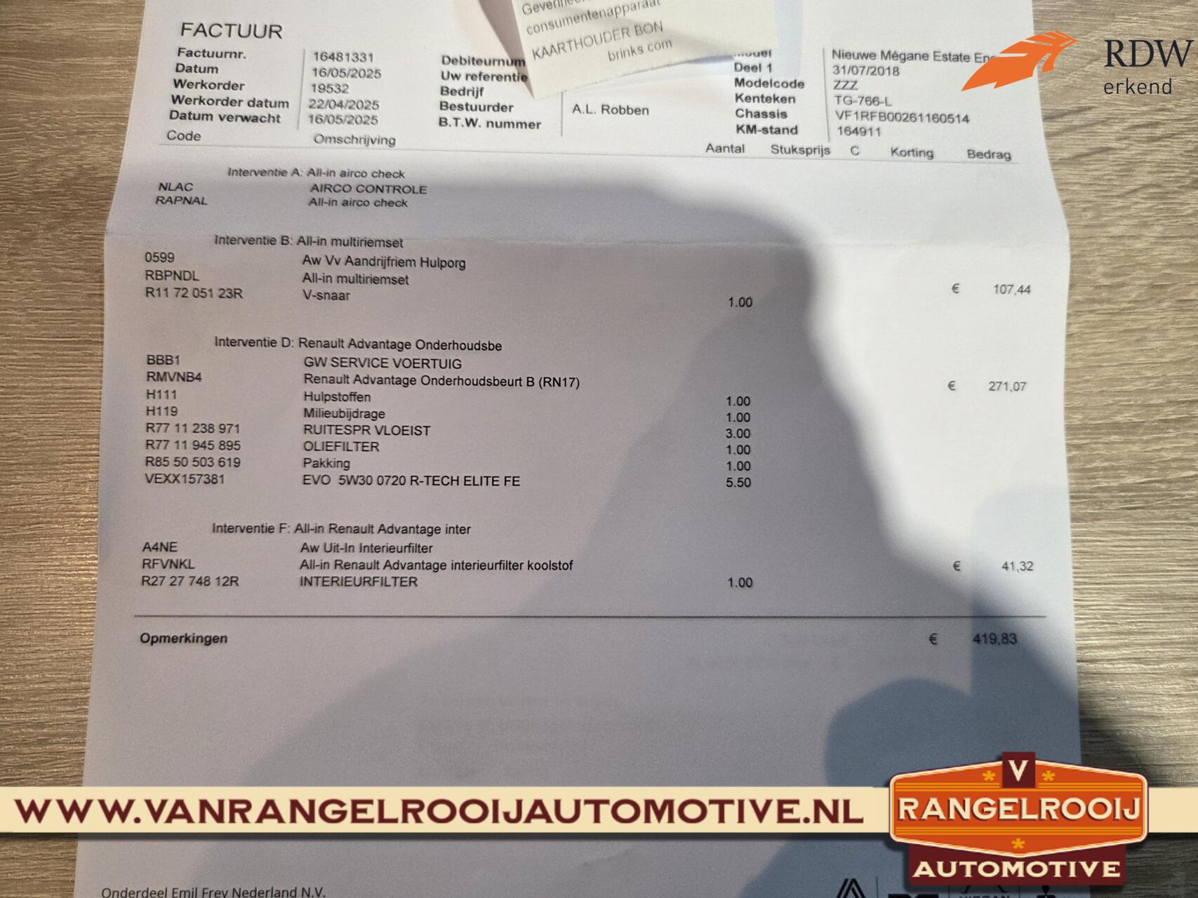 Foto van Renault Megane