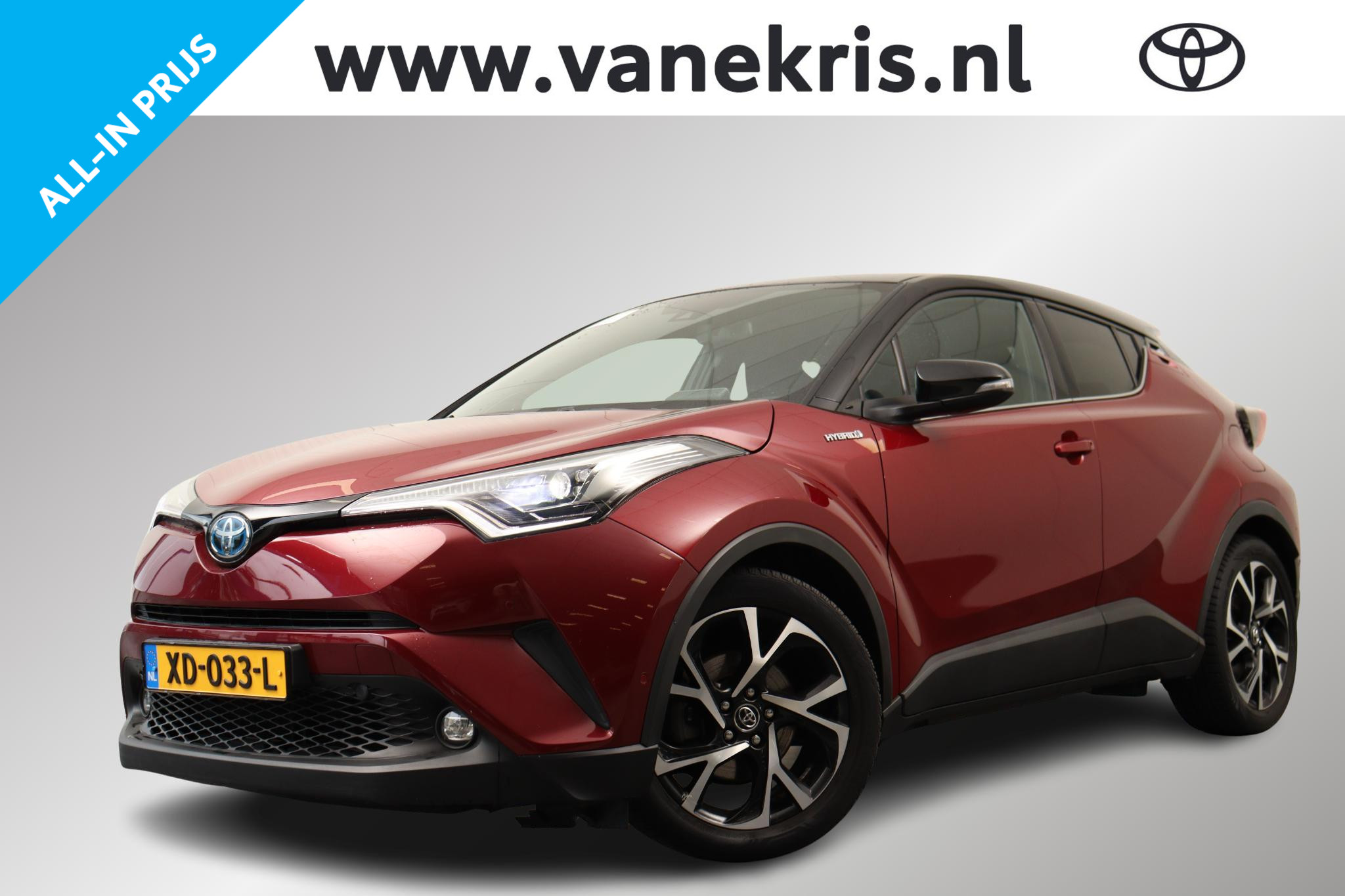 Toyota Toyota C-hr 1.8 Hybrid Style Bitone, Bearlock, Trekhaak 2018 - voorkant