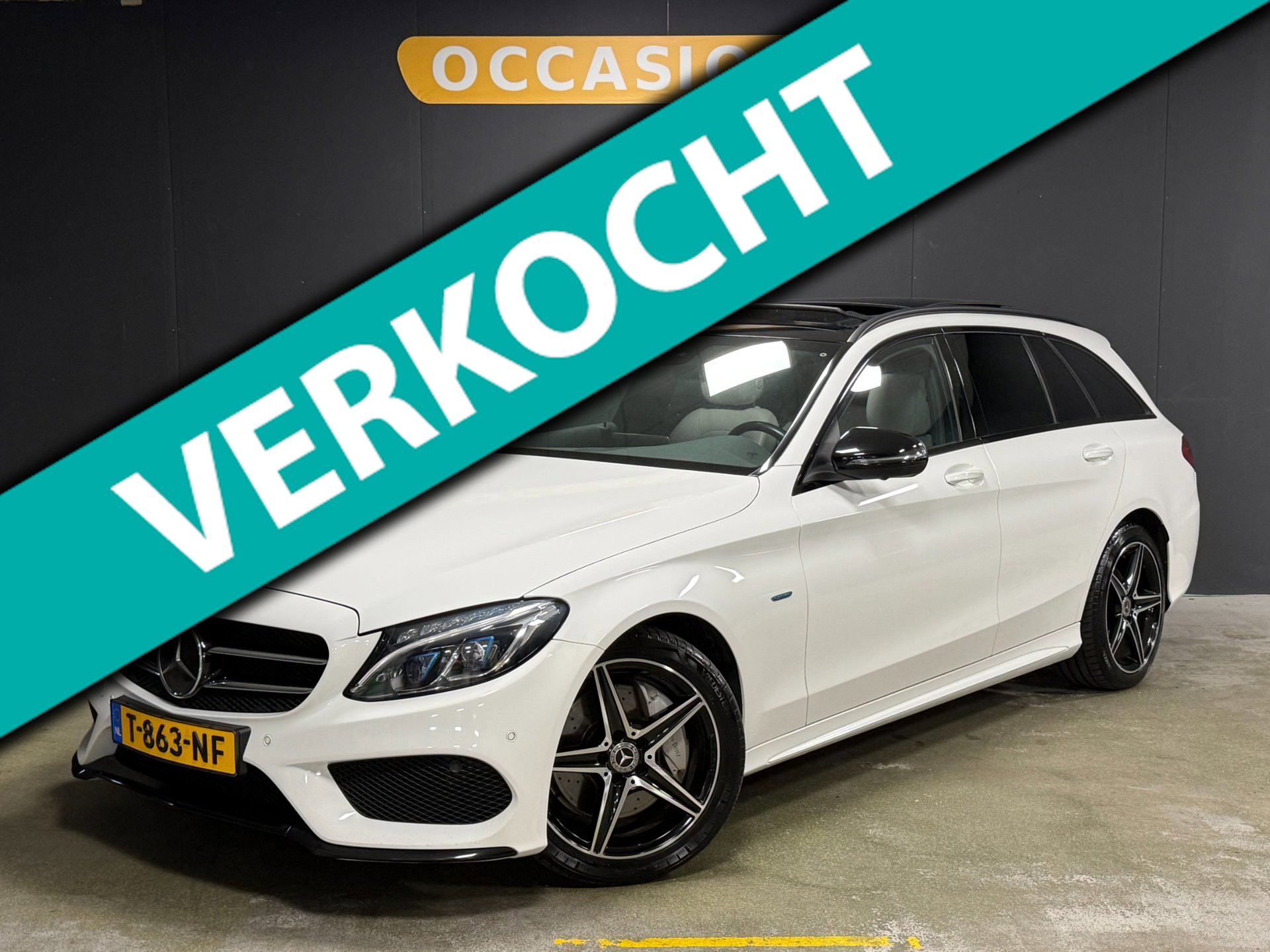 Mercedes-Benz C 350 E 350 e Business Solution AMG|PANO|360CAM|LED|STOELV|ACC|STUURV|BURMESTER|LUCHTVERING|LEDER|SFEER|18| 2017 - voorkant