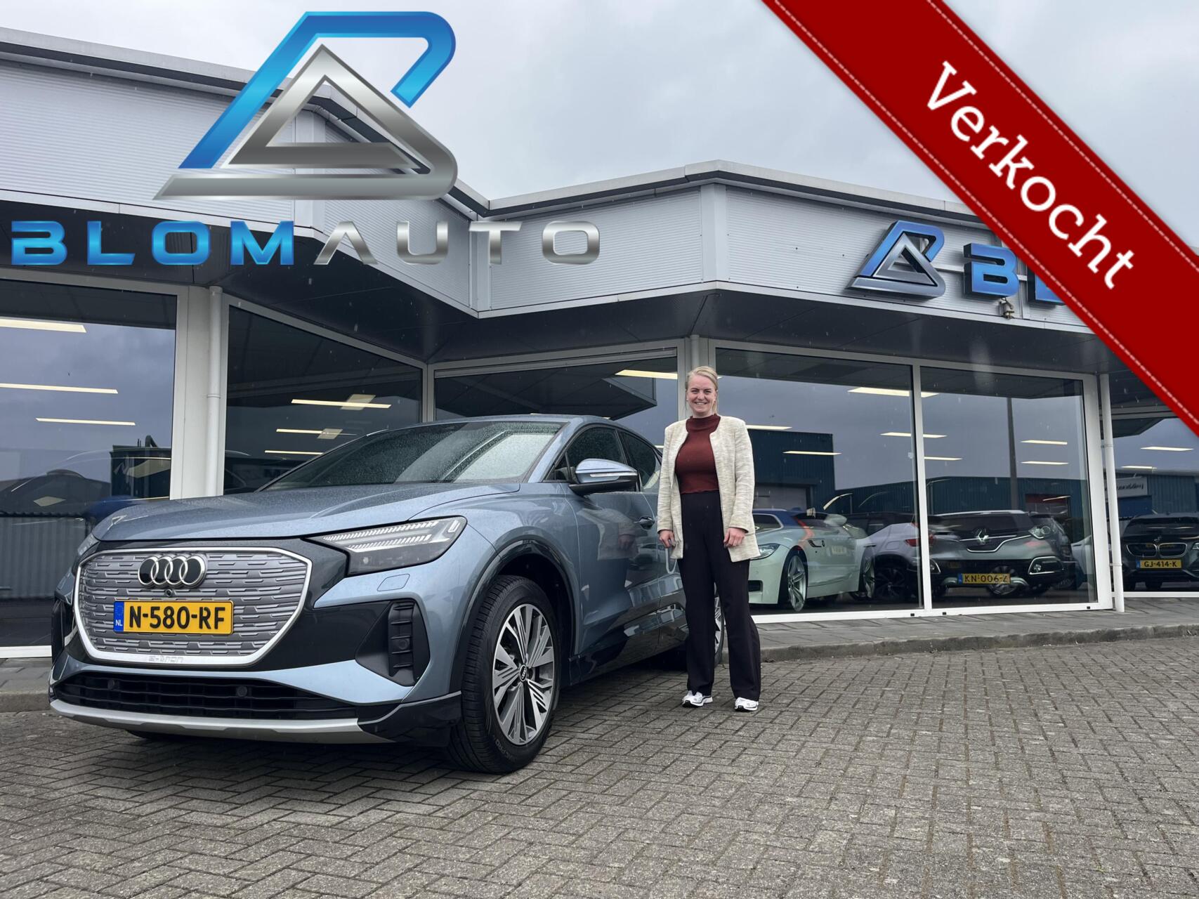 Audi Q4 Sportback 40 E-tron n 40 77 kWh SONOS+TREKHAAK+SPORTSTOEL 2021 - voorkant
