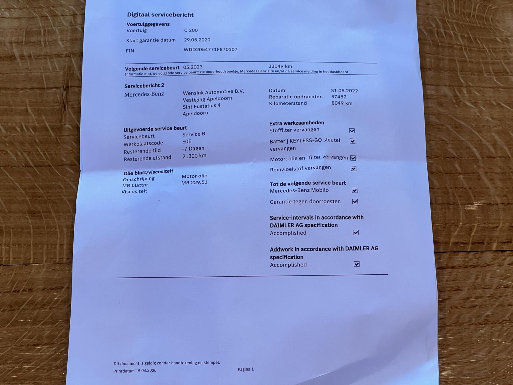 Foto van Mercedes-Benz C 200