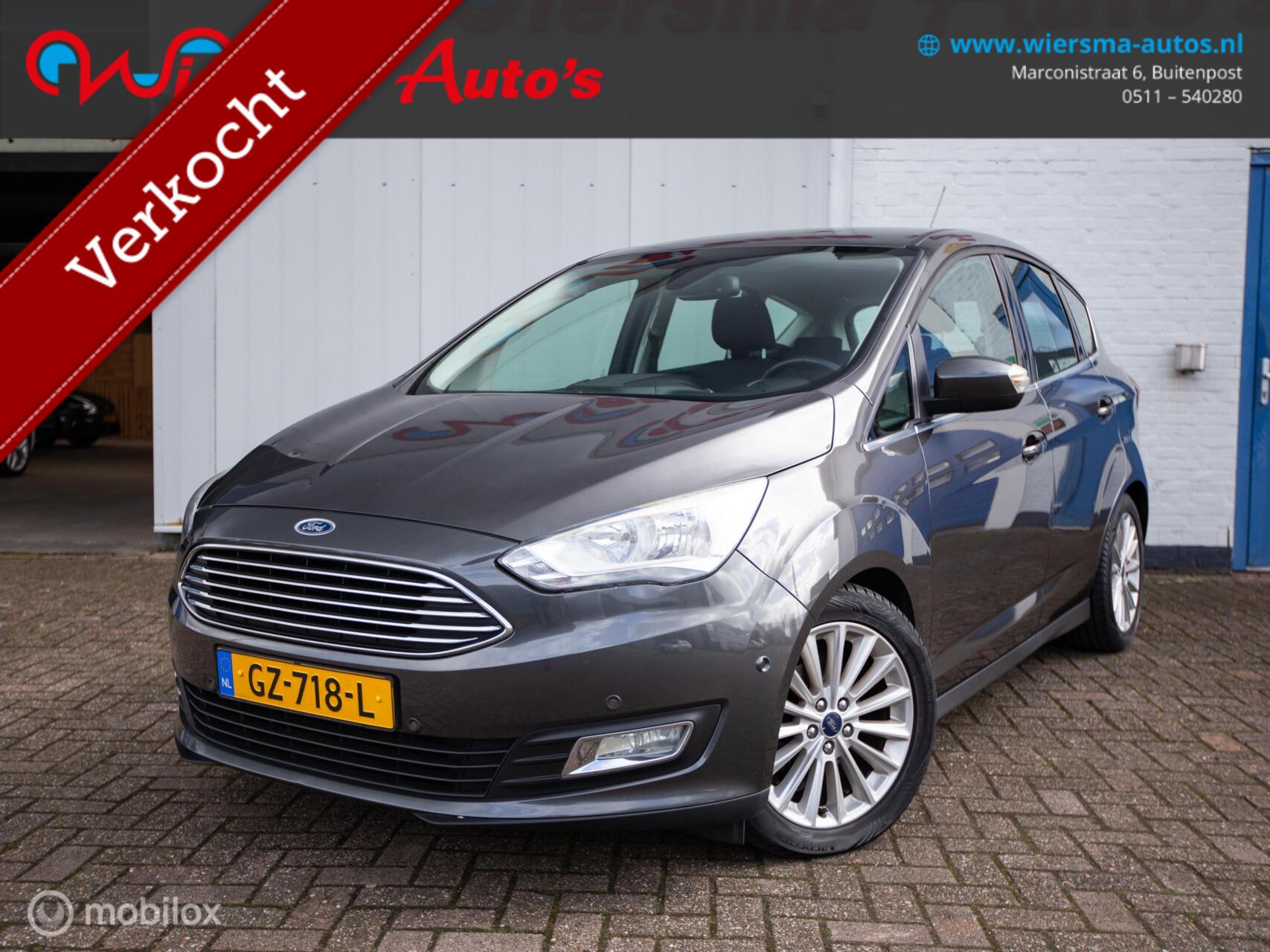 Ford C-max 1.0 Titanium|D.B.riem v.v.|Trekhaak|Airco|Cruise|PDC 2015 - voorkant