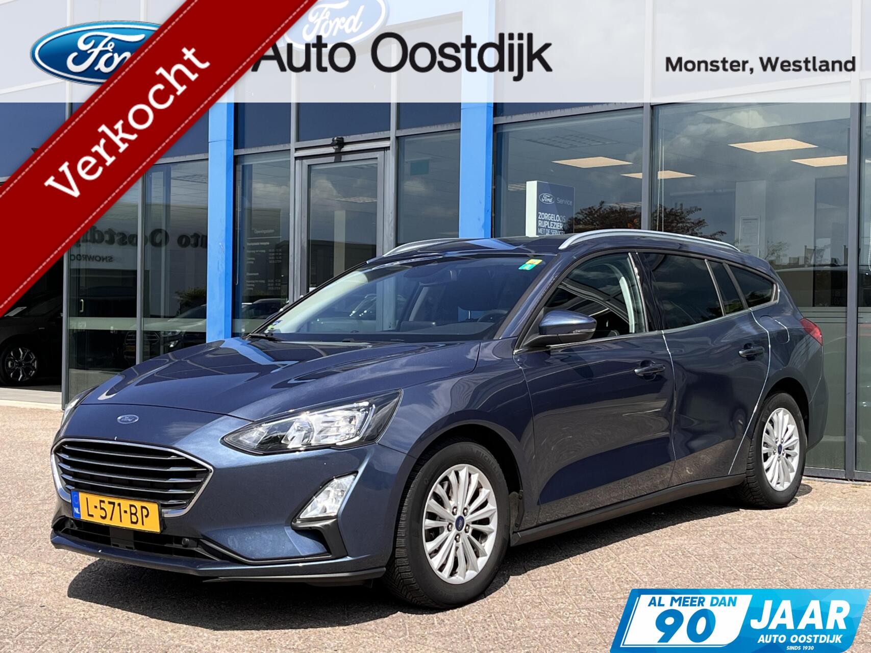 Ford Focus 1.0 EcoBoost Hybrid Titanium X 125PK Cruise Camera Elek. Achterklep Navi Parkeersensoren Keyless Climate *Dealer Onderhouden* 2021 - voorkant