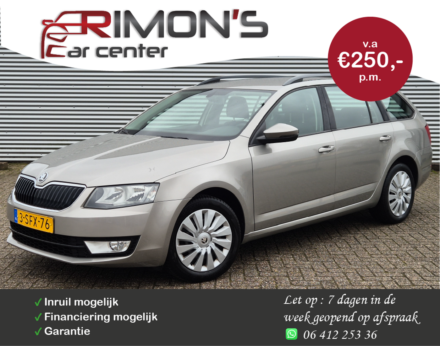 Skoda Octavia 1.6 TDI Greentech Ambition Dealer Onderhouden 2013 - voorkant