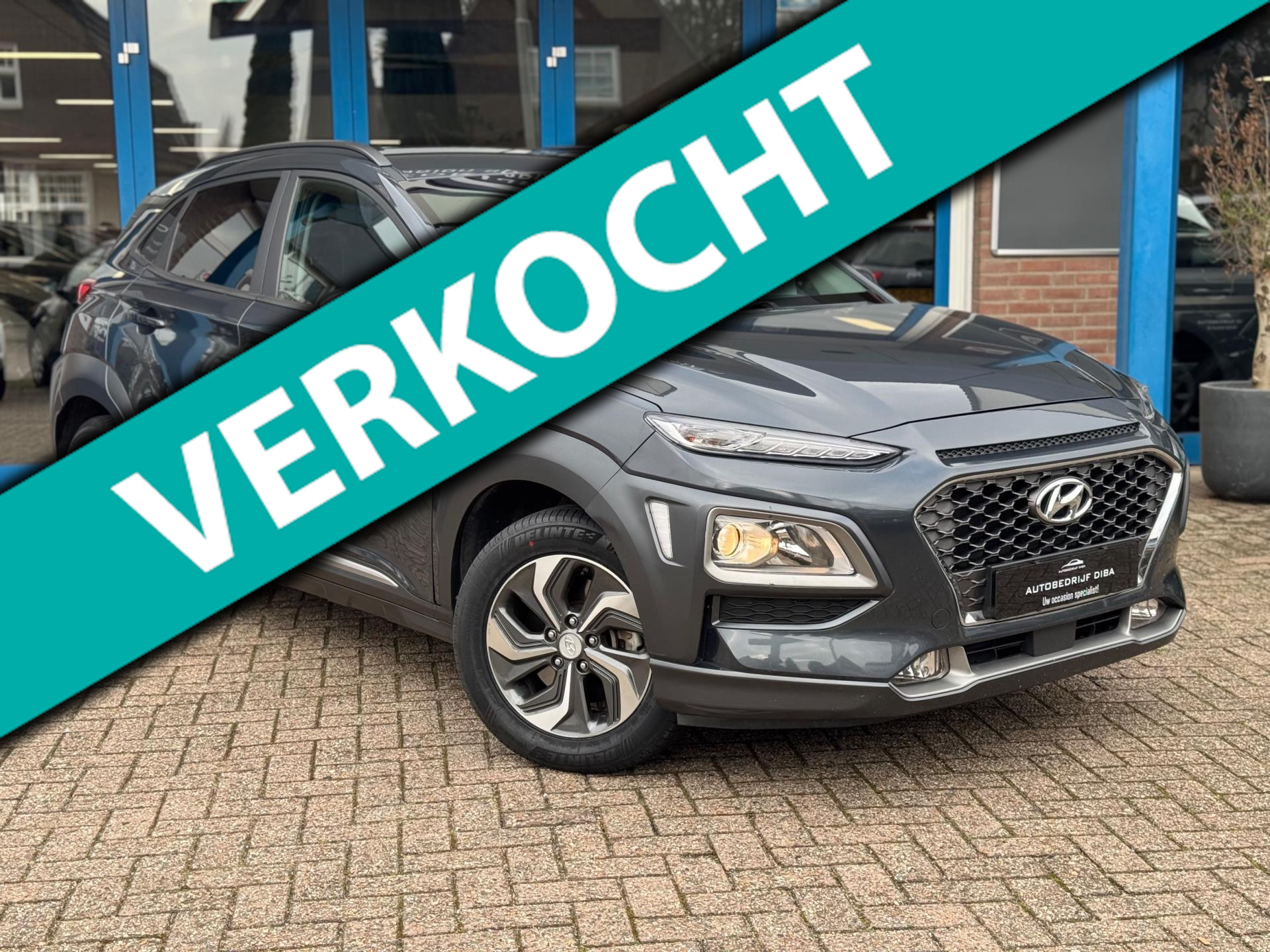 Hyundai Kona 1.6 GDI HEV Fashion AUT NAVI CLIMA BTW 1e Eig! 2021 - voorkant