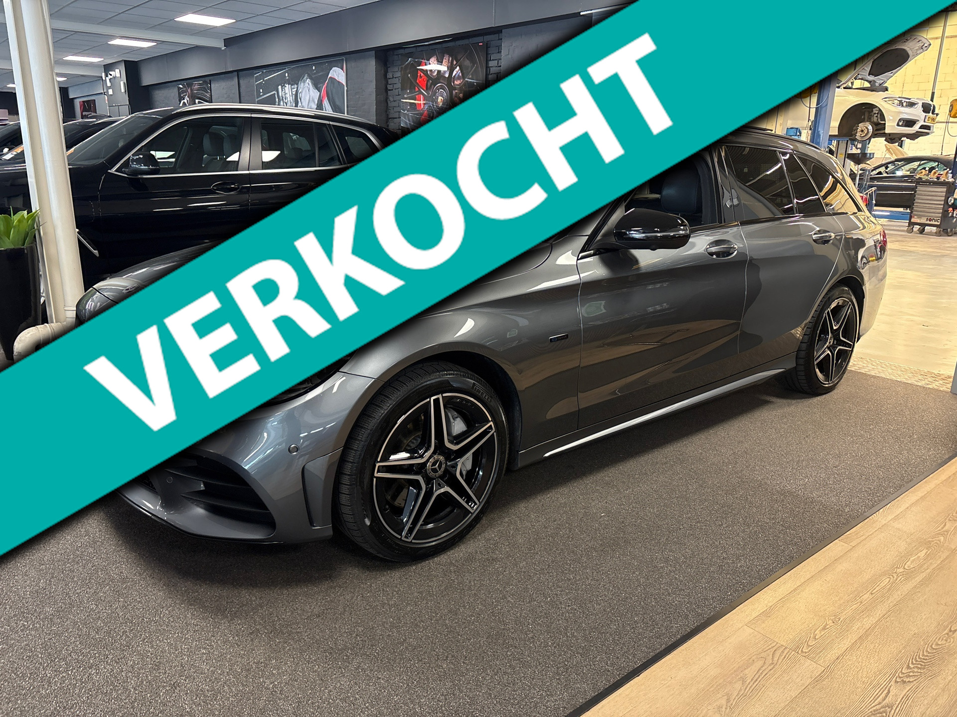 Mercedes-Benz C 300 E 300 e Business Solution AMG Limited/pano/navi/stoelverw/orig ned 2021 - voorkant