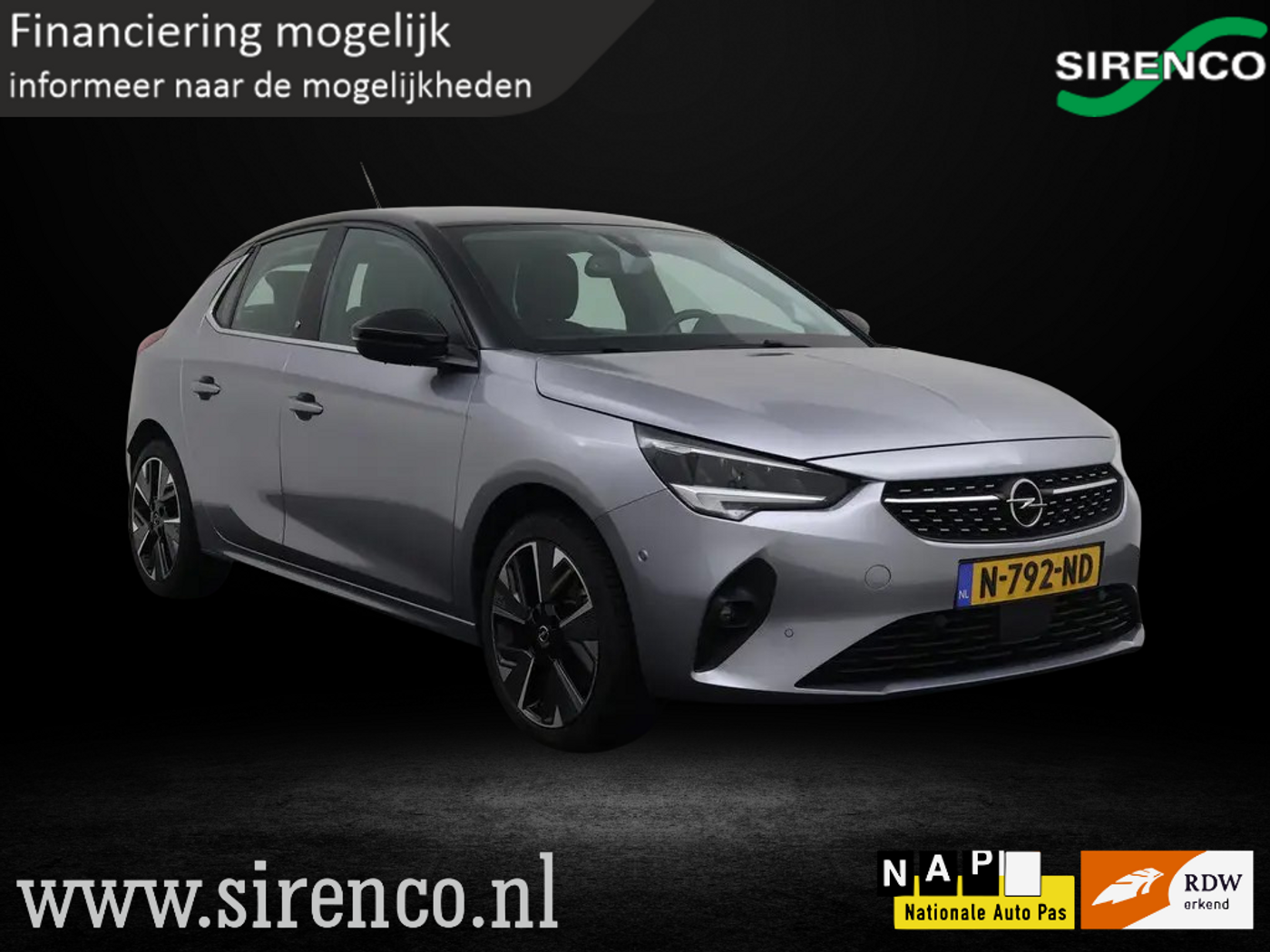 Opel Corsa Elegance 3 fase 50 kWh | 11kw laden | adapive cruise met rijstrook | stoel + stuur verwarming | navigatie | 2021 - voorkant