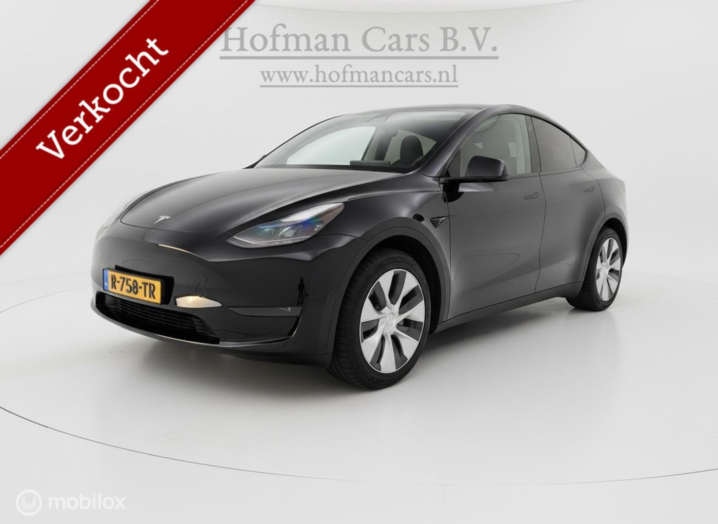 Tesla Model Y RWD – 12/2022 – 66.128 km – Zwart – Incl. SOH-rapport (MOBA) - FABRIEKSGARANTIE 2022 - voorkant