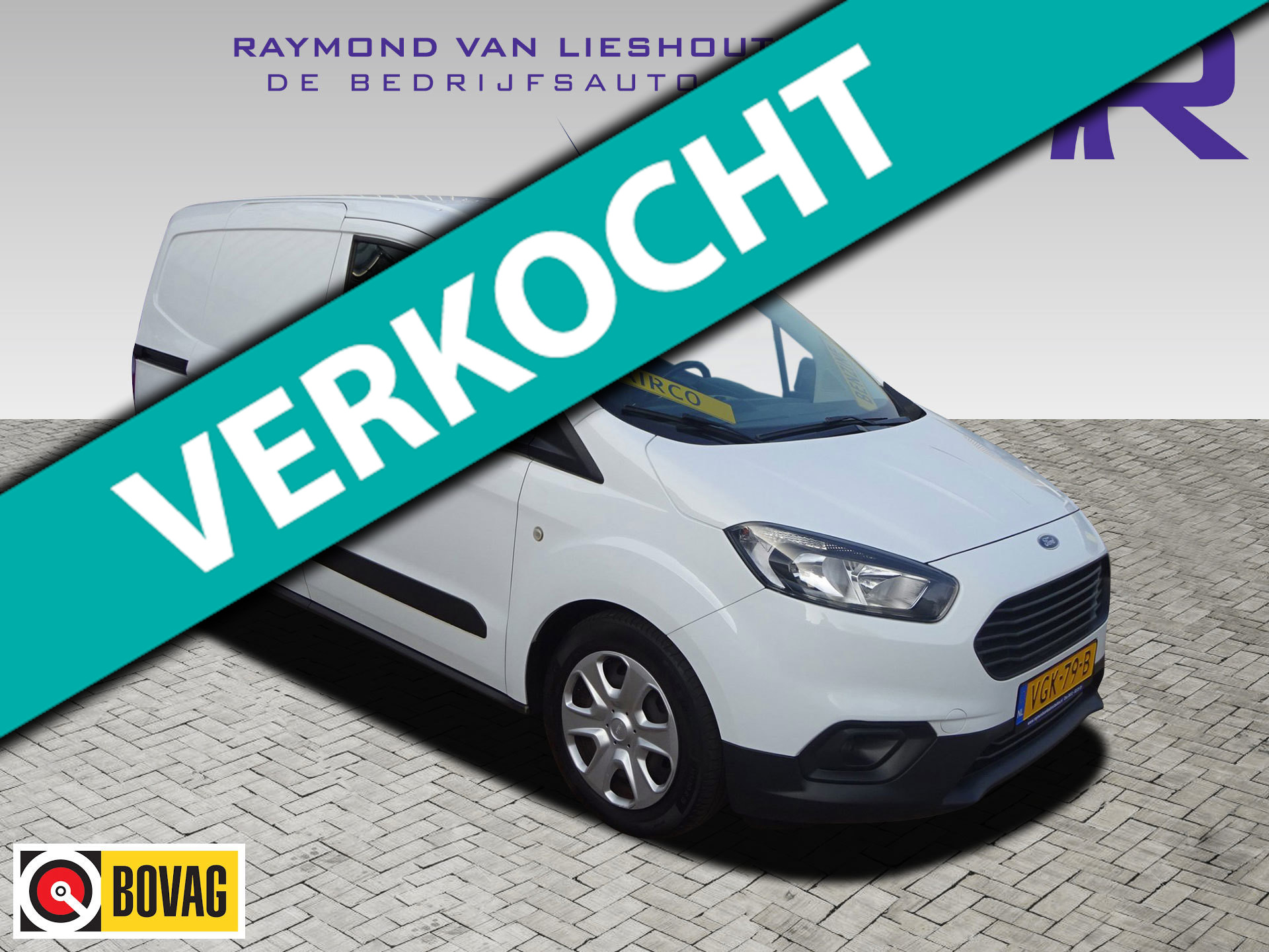 Ford Transit Courier 1.0 Trend EcoBoost S&S BENZINE GRIJS KENTEKEN AIRCO SCHUIFDEUR 2020 - voorkant