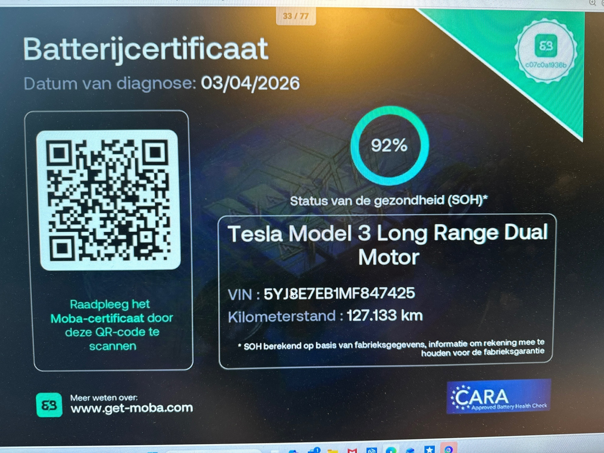 Foto van Tesla Model 3