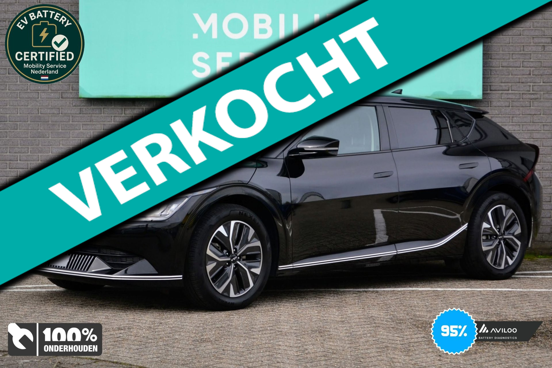Kia Ev6 Plus 77.4 kWh SOH95% Carplay LED W.pomp Leder 2021 - voorkant