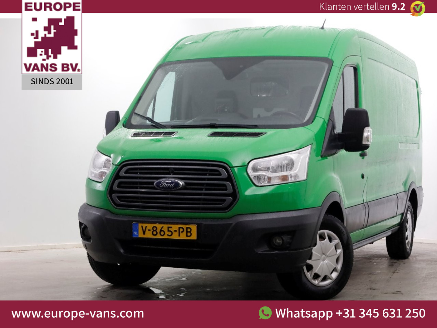 Ford Transit 350 2.0 TDCI 130pk E6 RWD L3H2 Airco/Camera/Trehhaak 2800kg 05-2018 2018 - voorkant
