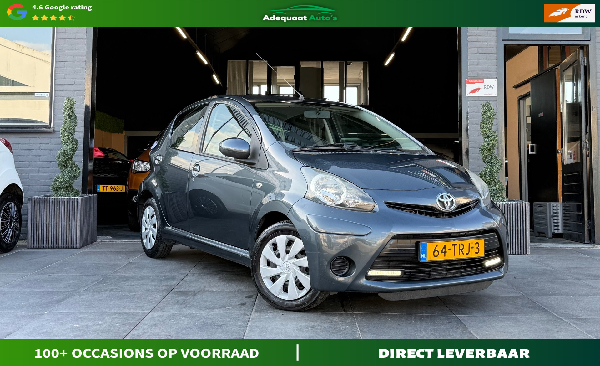 Toyota Toyota Aygo 1.0 VVT-i Aspiration|Airco|El Ramen|LED|NAP|APK 2012 - voorkant