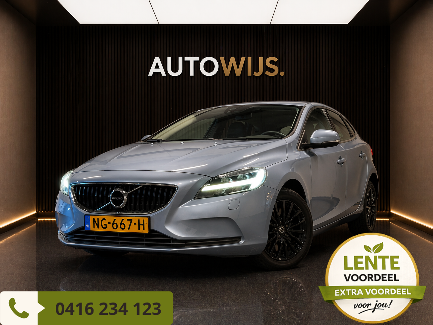 Volvo V40 1.5 T2 Nordic+|AUT|FACELIFT|NL AUTO|GOED ONDERHOUDEN 2017 - voorkant