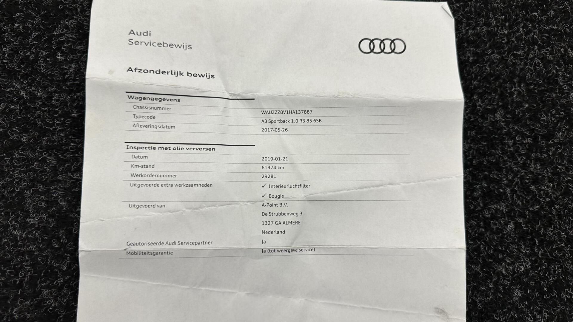 Foto van Audi A3 Sportback