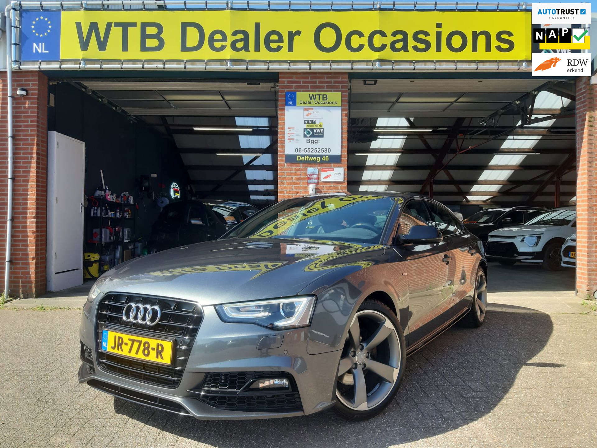 Audi A5 Sportback 1.8 TFSI S-Line Sport, Automaat, Schuifdak, full option, 1e Eig., Dealer onderhouden 2016 - voorkant