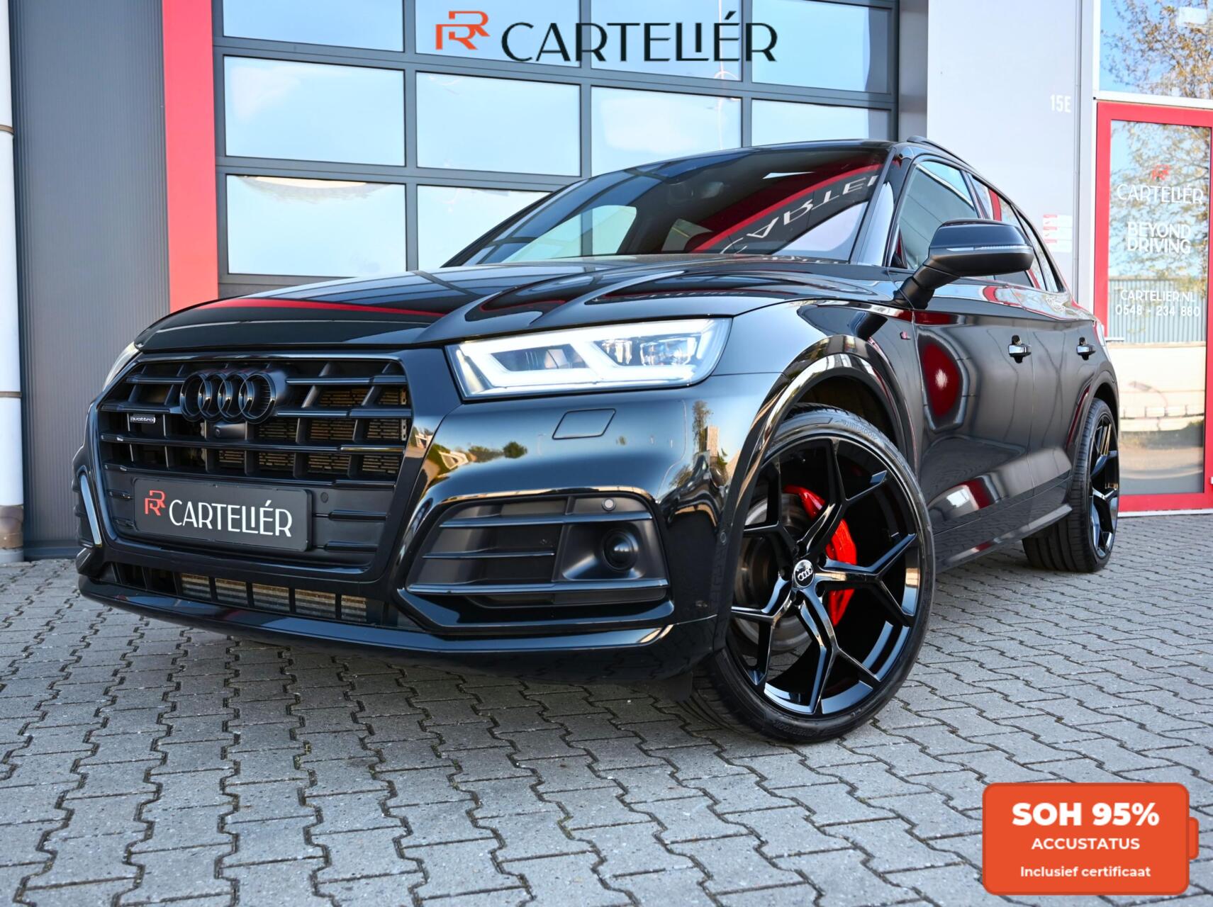 Audi Q5 55 TFSI e S-Line Quattro Competition 367PK | Luchtvering | Pano | 360 | Keyless | Ambient+ | Trekhaak | Alcantara | Memory | Digitaal Dash | Matrix Led | 21'' SQ5 "| Blind Spot | Afgevlakt Stuur | Nieuwe APK | Btw Auto 2021 - voorkant