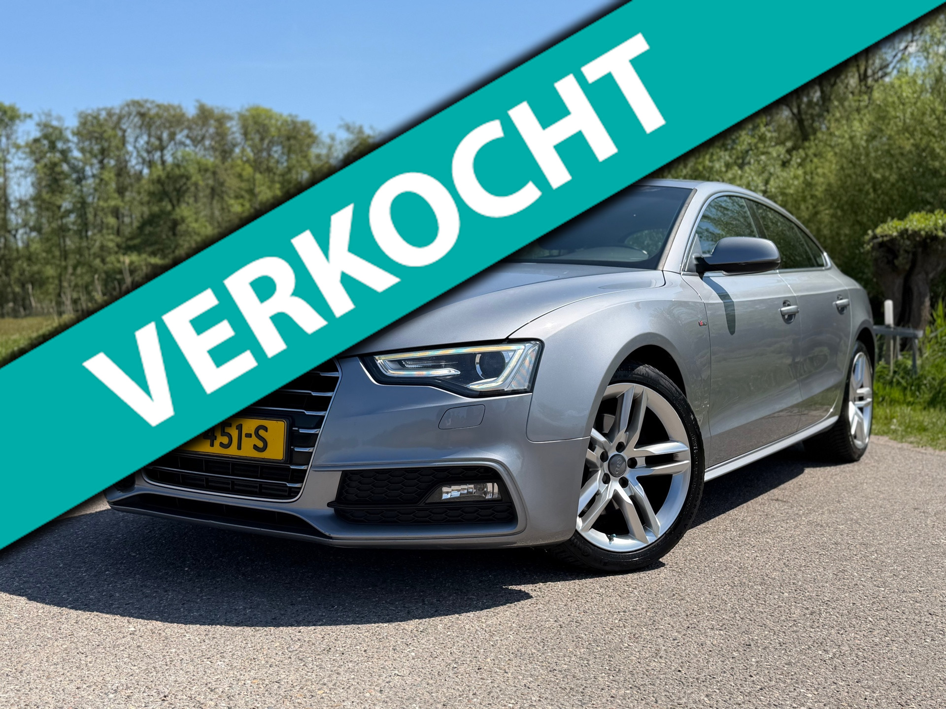 Audi A5 Sportback 1.8 TFSI Adrenalin S-Line Automaat / 1e Eigenaar / Leder / Navi / 17" Velgen / Stoelverwarming / Clima / LED / 2016 - voorkant