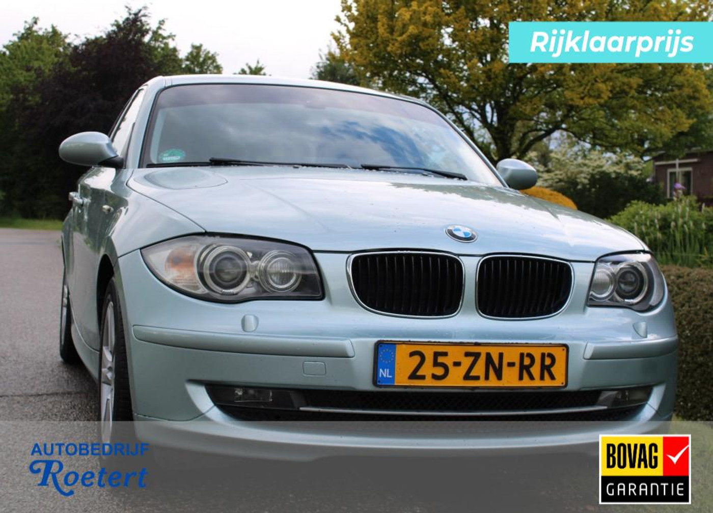 BMW 1er Reihe 120I 2.0i 170pk High Executive automaat ECC/cruise/navi/PDC/lm velgen 5drs 2008 - voorkant