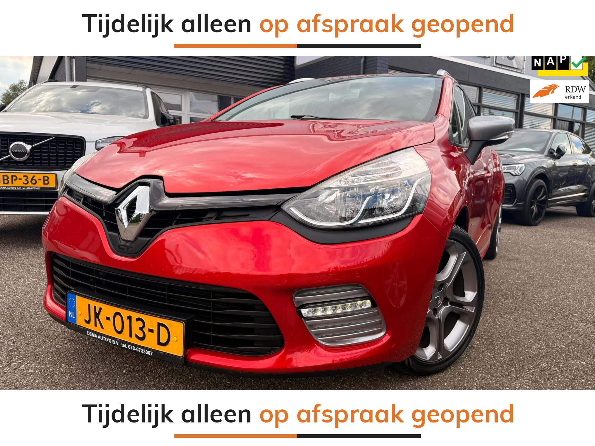Renault Clio 1.2 GT NAVI/ECC/PDC/CRUISE// 2016 - voorkant