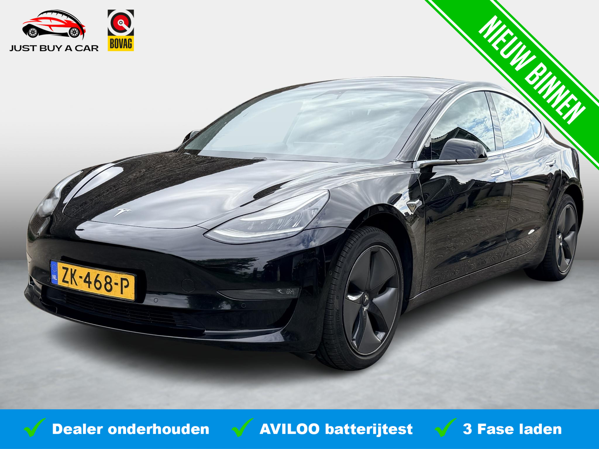 Tesla Model 3 Long Range AWD 75 kWh 2019 - voorkant