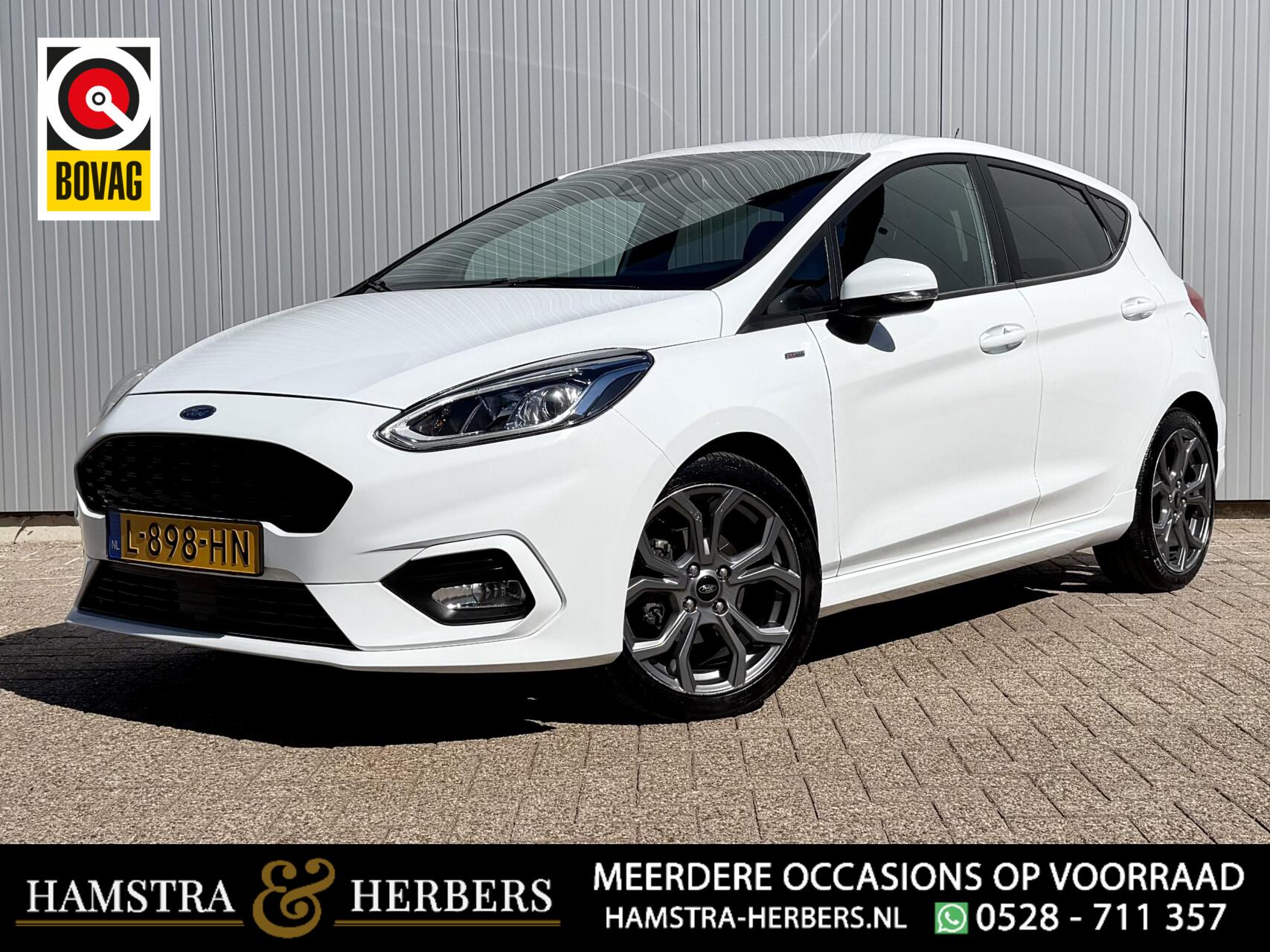 Ford Fiesta 1.0 EcoBoost ST-Line wit 2021 - voorkant