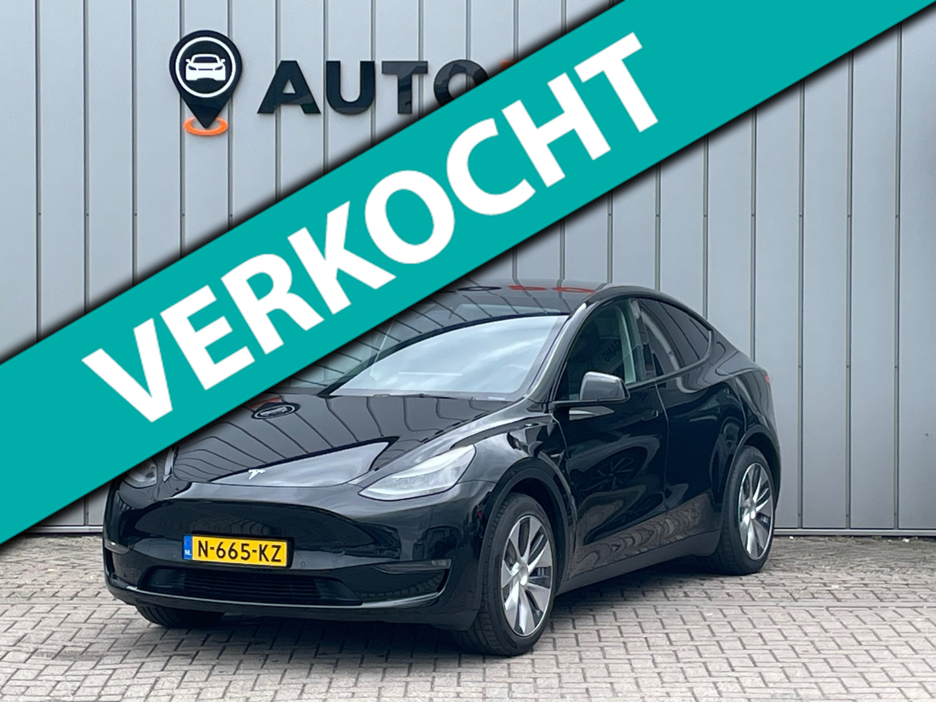 Tesla Model Y Long Range AWD 75 kWh SOH 90% TREKHAAK PANO 2021 - voorkant