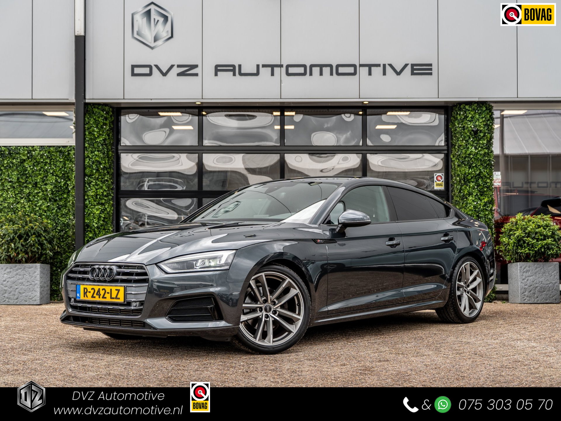 Audi A5 Sportback 2.0 TFSI MHEV 190PK DSG Design Pro Line Plus | S-Line | Carplay | Camera 2017 - voorkant
