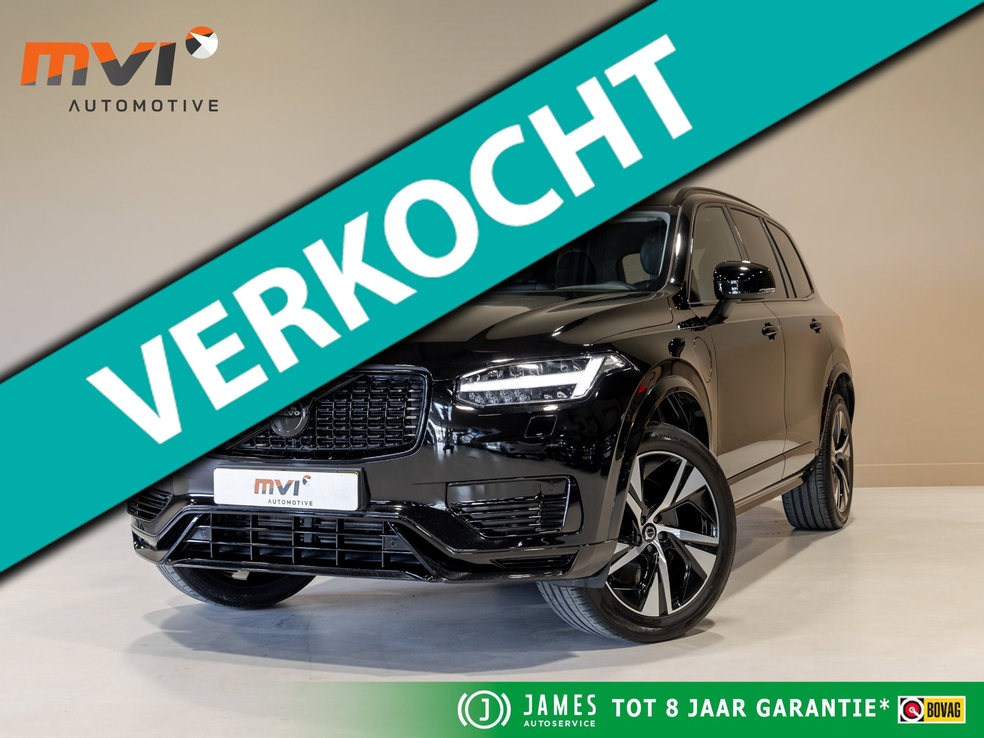 Volvo Xc90 2.0 T8 Recharge AWD R-Design 7 zitter  / 390pk / Trekhaak / Leder / Stoel en stuur verwarming / 2020 - voorkant