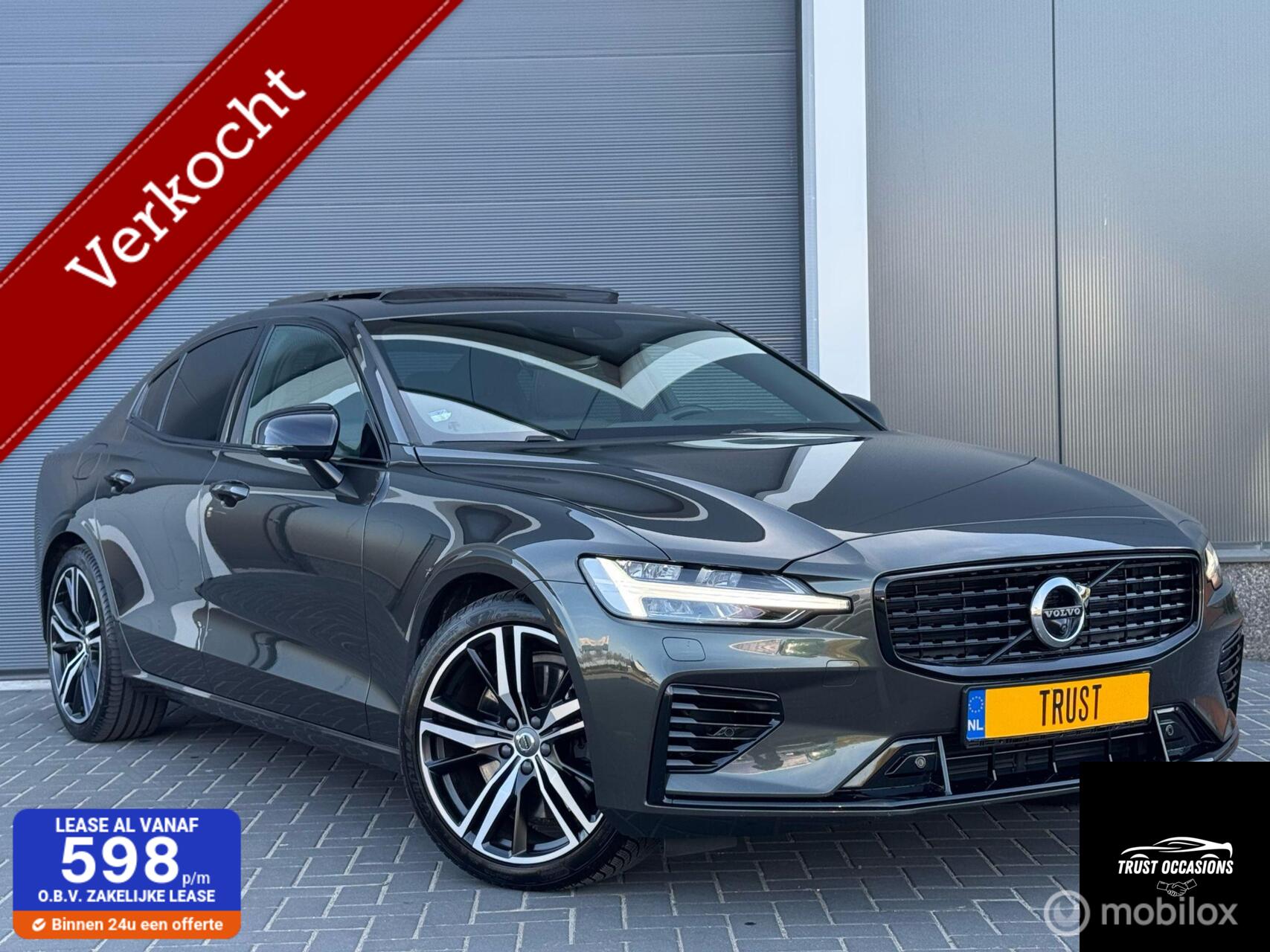Volvo S60 2.0 Recharge T8 R-Design LEDER DRIVE 360 CAMERA LED 2021 - voorkant