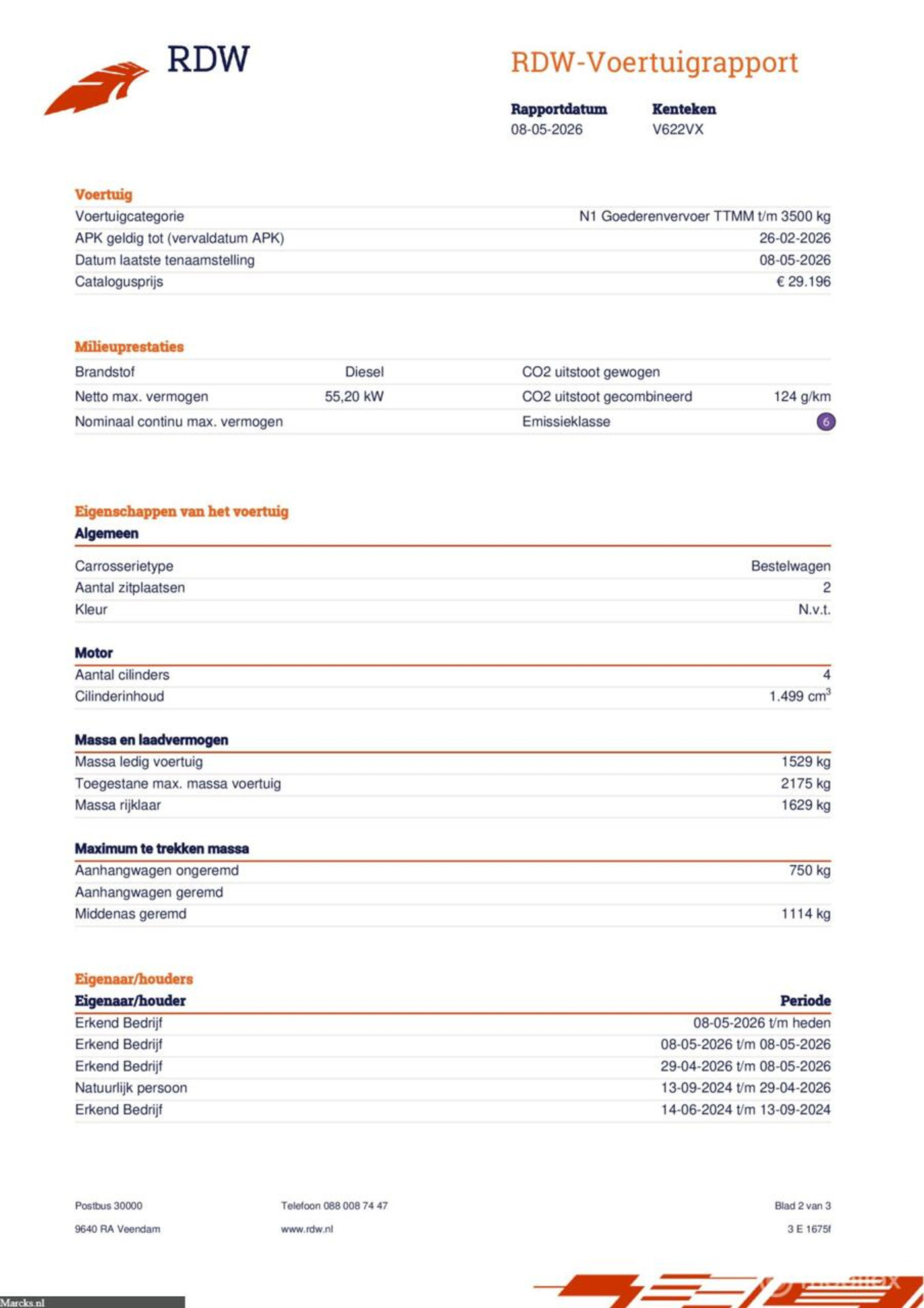 Foto van Ford Transit Connect