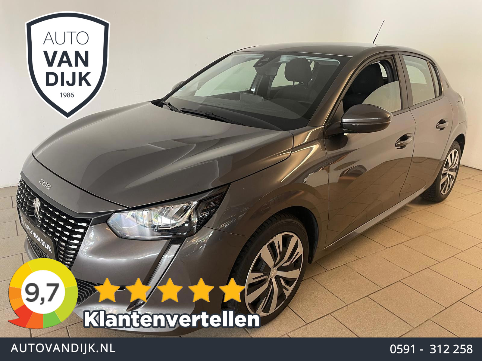 Peugeot 208 1.2 PureTech Blue Lease Active 2021 - voorkant