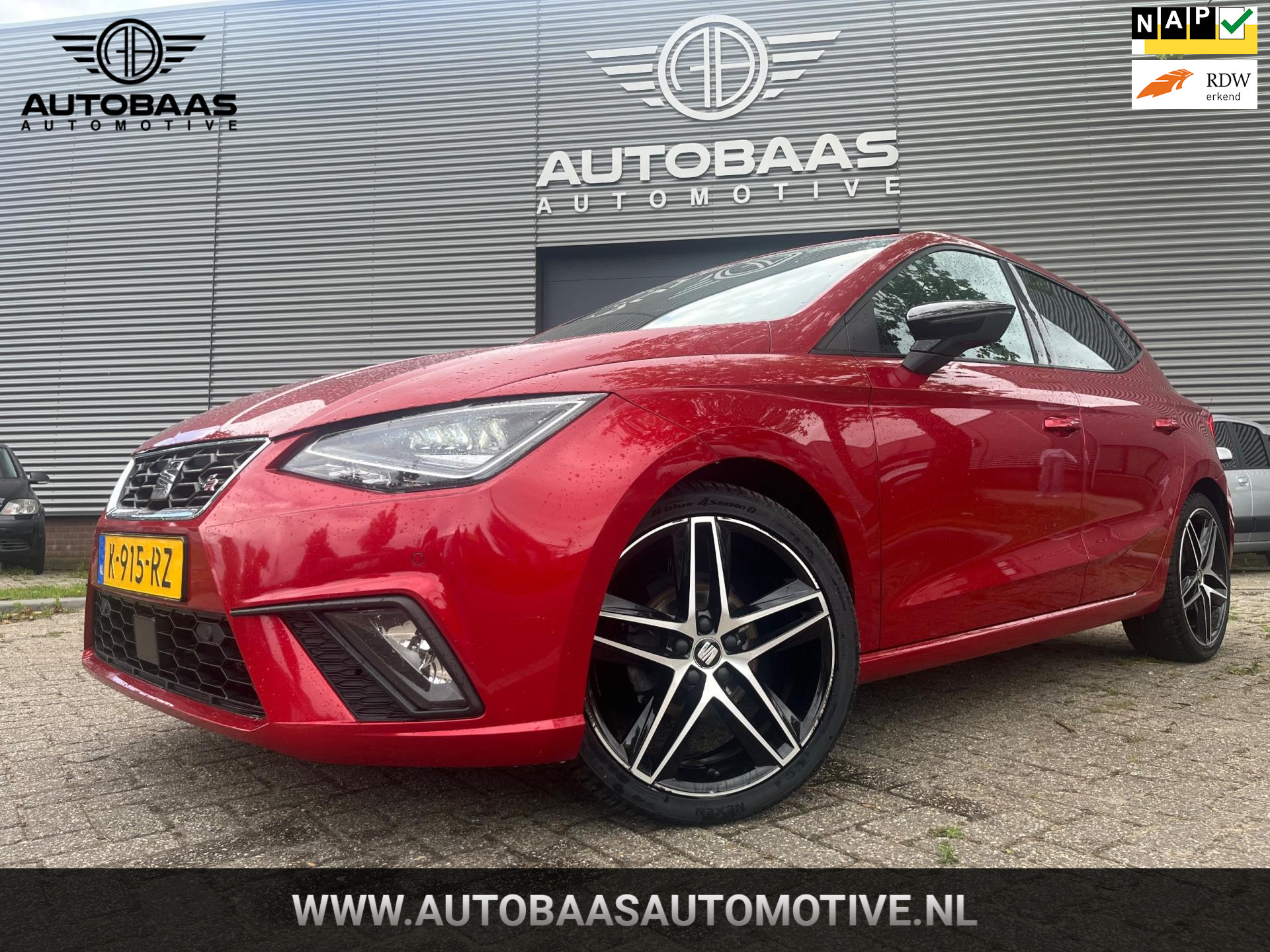 Seat Ibiza 1.0 TSI FR Business Intense Plus NL-AUTO+NAP+FULL LED+NAVI+LEDER+BEATS+KEYLESS+CAMERA+VIRTUAL COCKPIT+TREKHAAK+1EIG+BTW 2021 - voorkant