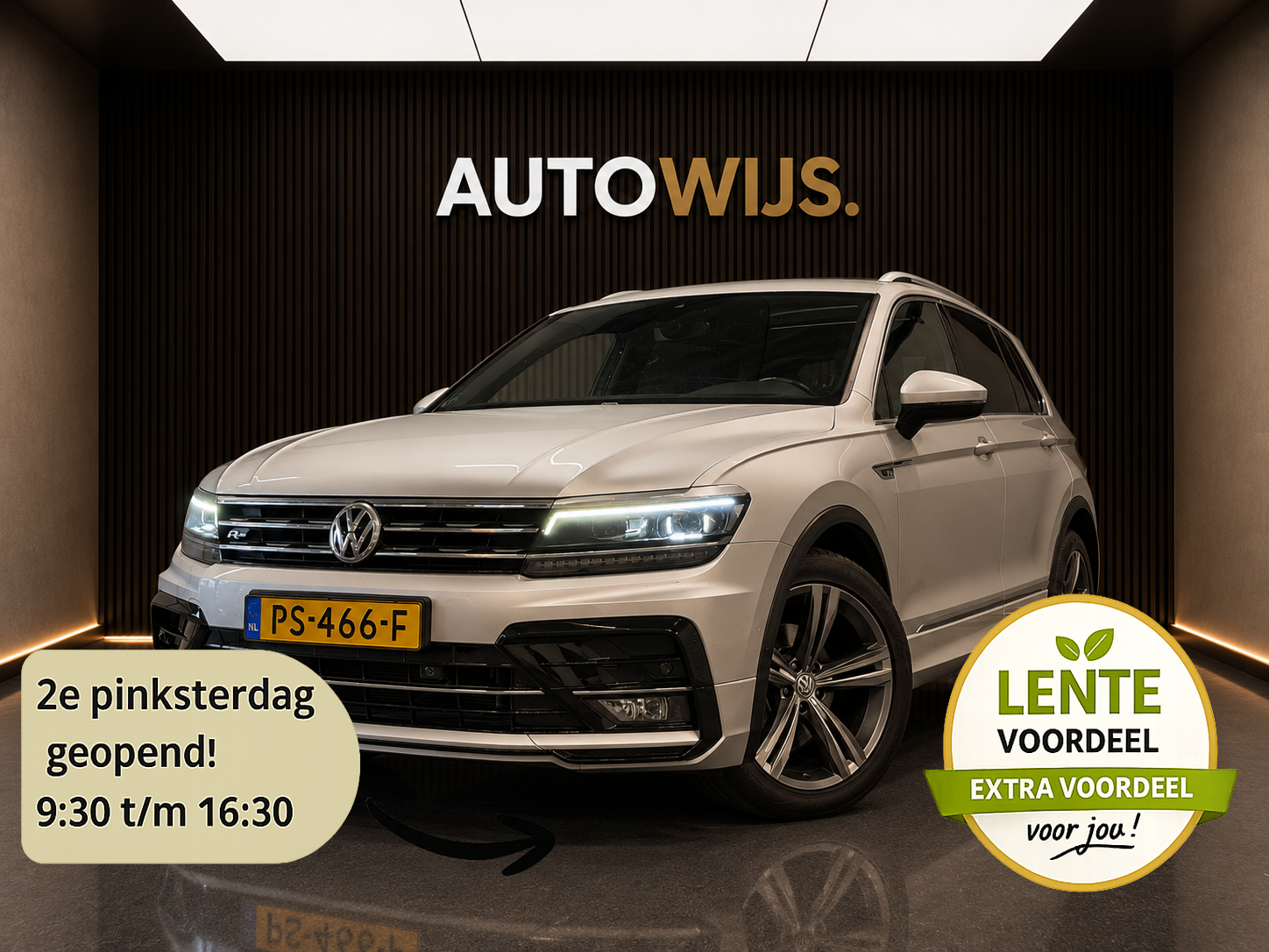 Volkswagen Tiguan 1.4 TSI ACT DSG R-Line | Pano dak, Memory seats, Leder 2017 - voorkant