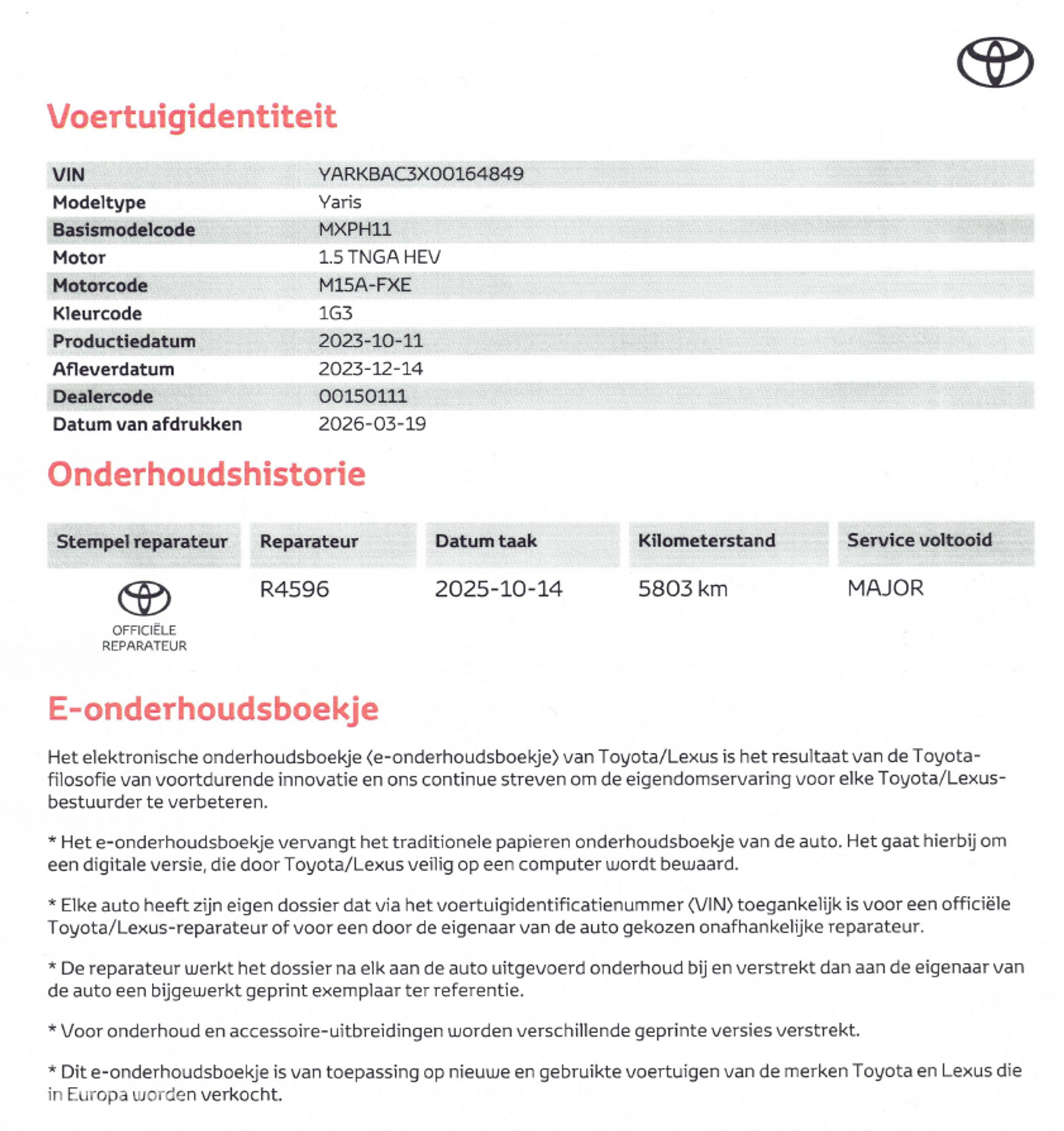 Foto van Toyota Toyota Yaris