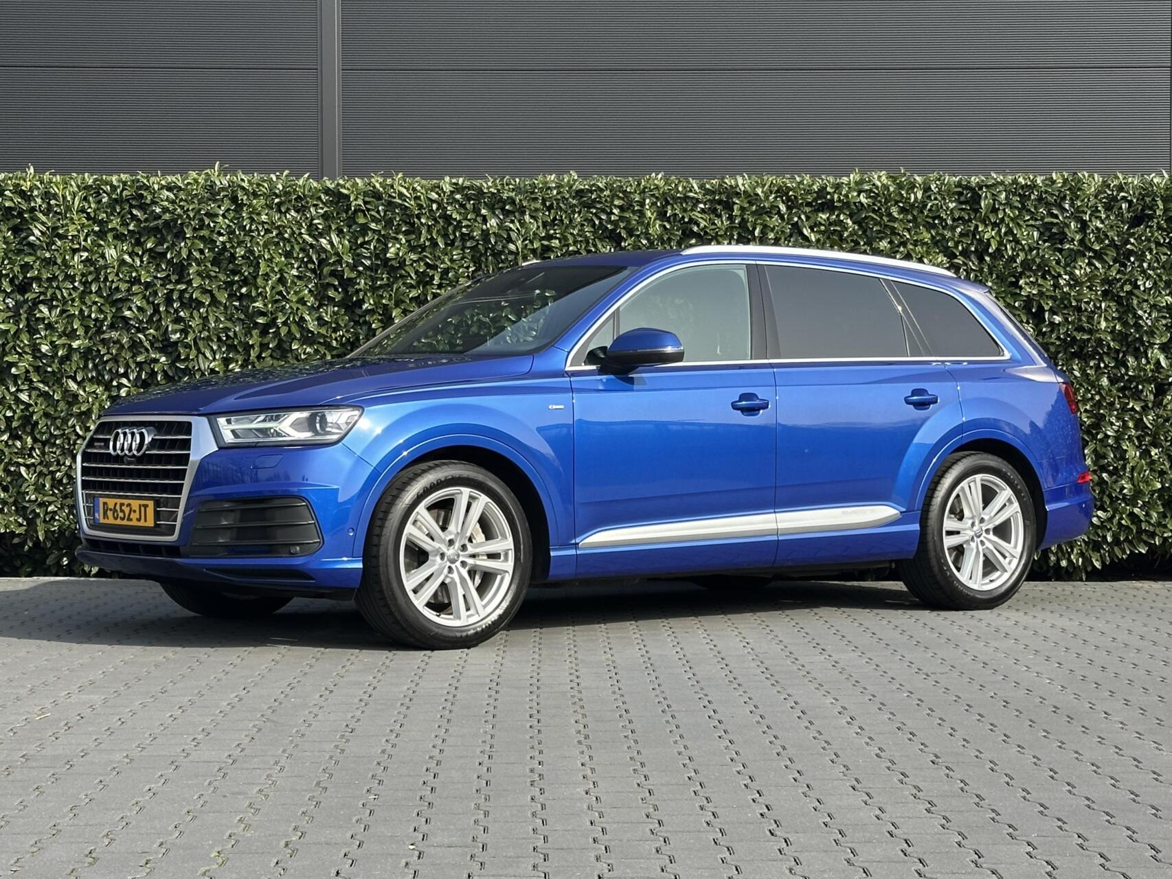 Audi Q7 3.0 TDI ultra quattro Pro Line S, S-LINE, 7-PERS, LUCHTVERING, EURO 6, SFEERVERLICHTING, NAVI, KEYLESS, MEMORY, 360 CAMERA, PDC, LED, CRUISE CONTROL, CLIMATE CONTROL, LICHTMETAAL 20" 2017 - voorkant