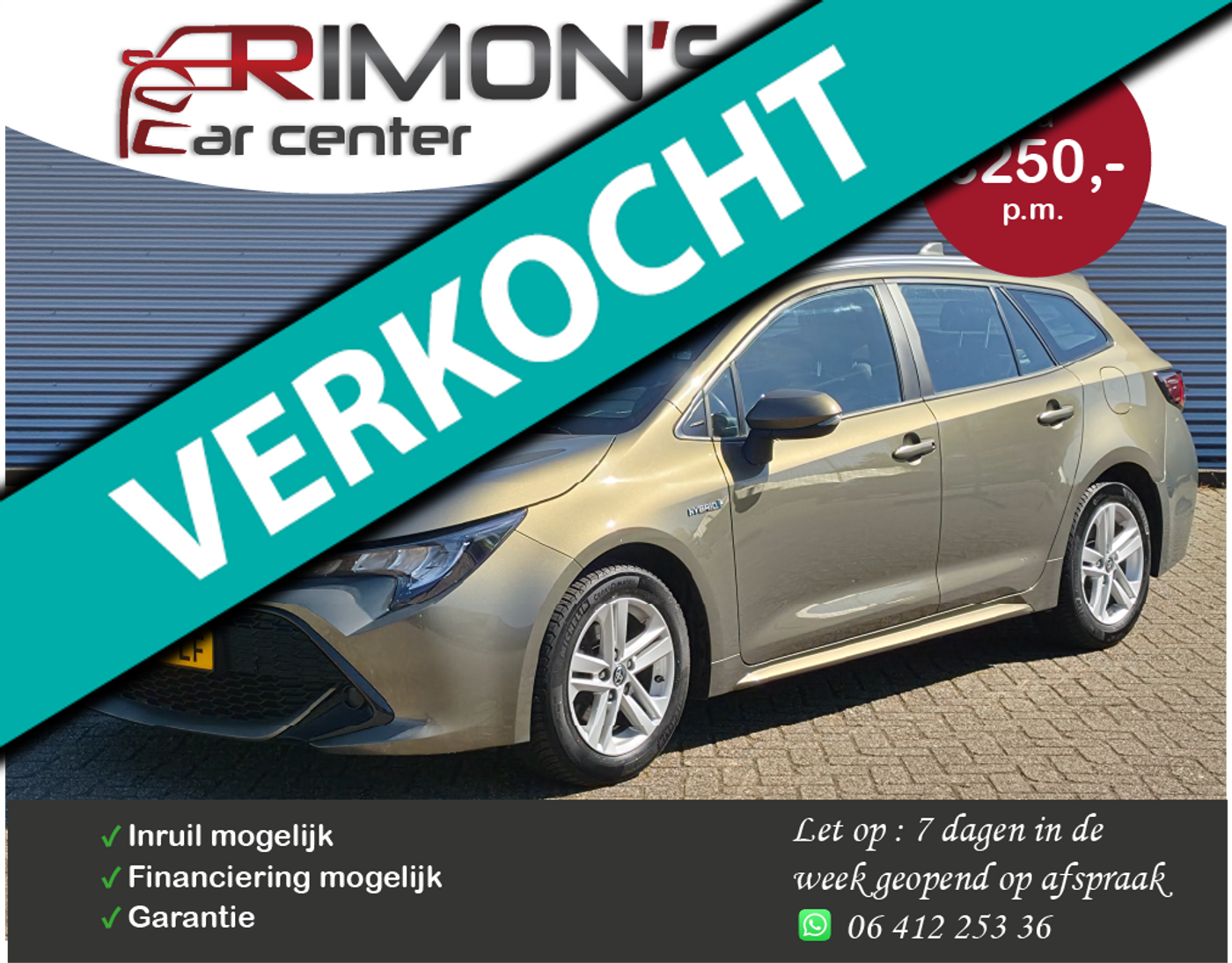 Toyota Toyota Corolla 1.8 Hybrid Business Automaat Camera Garantie 2021 - voorkant