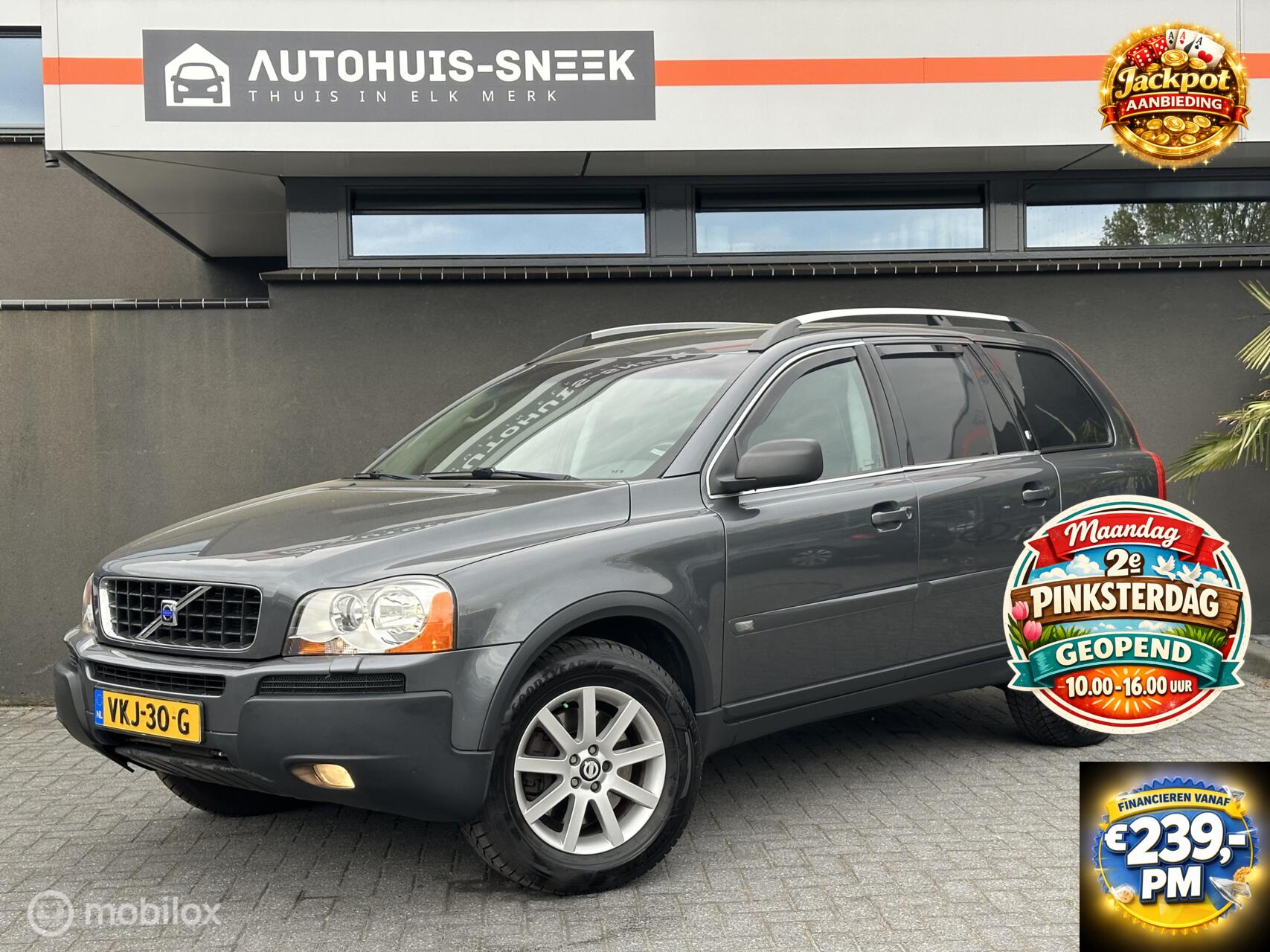 Volvo Xc90 2.4 D5 Summum / Grijs kenteken/ unieke conditie 2004 - voorkant