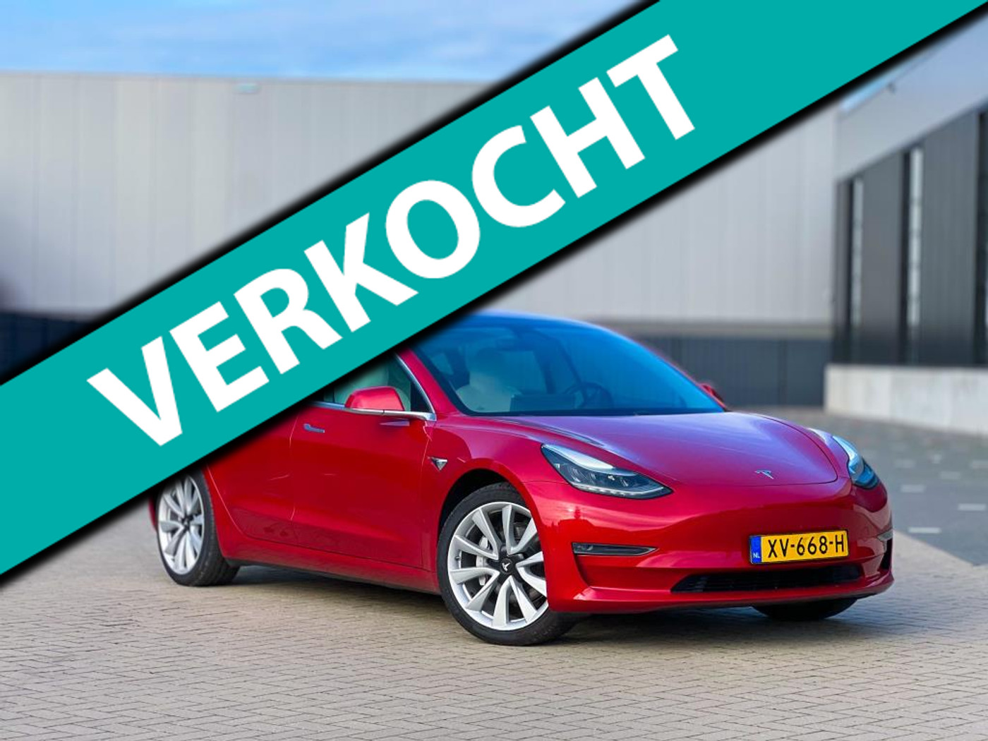 Tesla Model 3 Long Range AWD €7500 Full self driving pakket eerste eigenaar 2019 - voorkant