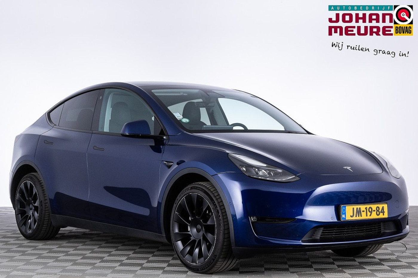 Tesla Model Y Long Range AWD 75 kWh *SOH 94%* LEDER | PANORAMADAK -2e PINKSTERDAG OPEN!- 2022 - voorkant
