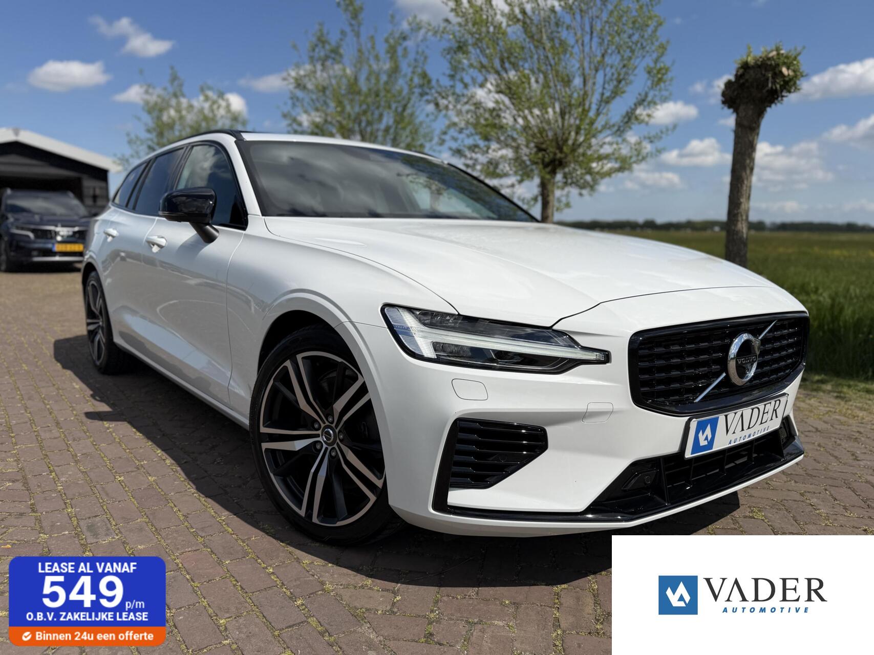 Volvo V60 T8 Recharge AWD R-Design B&W Panorama 19" Trkh 360 2021 - voorkant